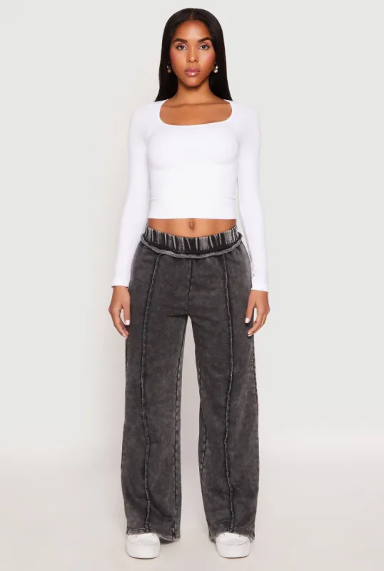 Acid Wash French Terry Sweatpants sold by Rainbow