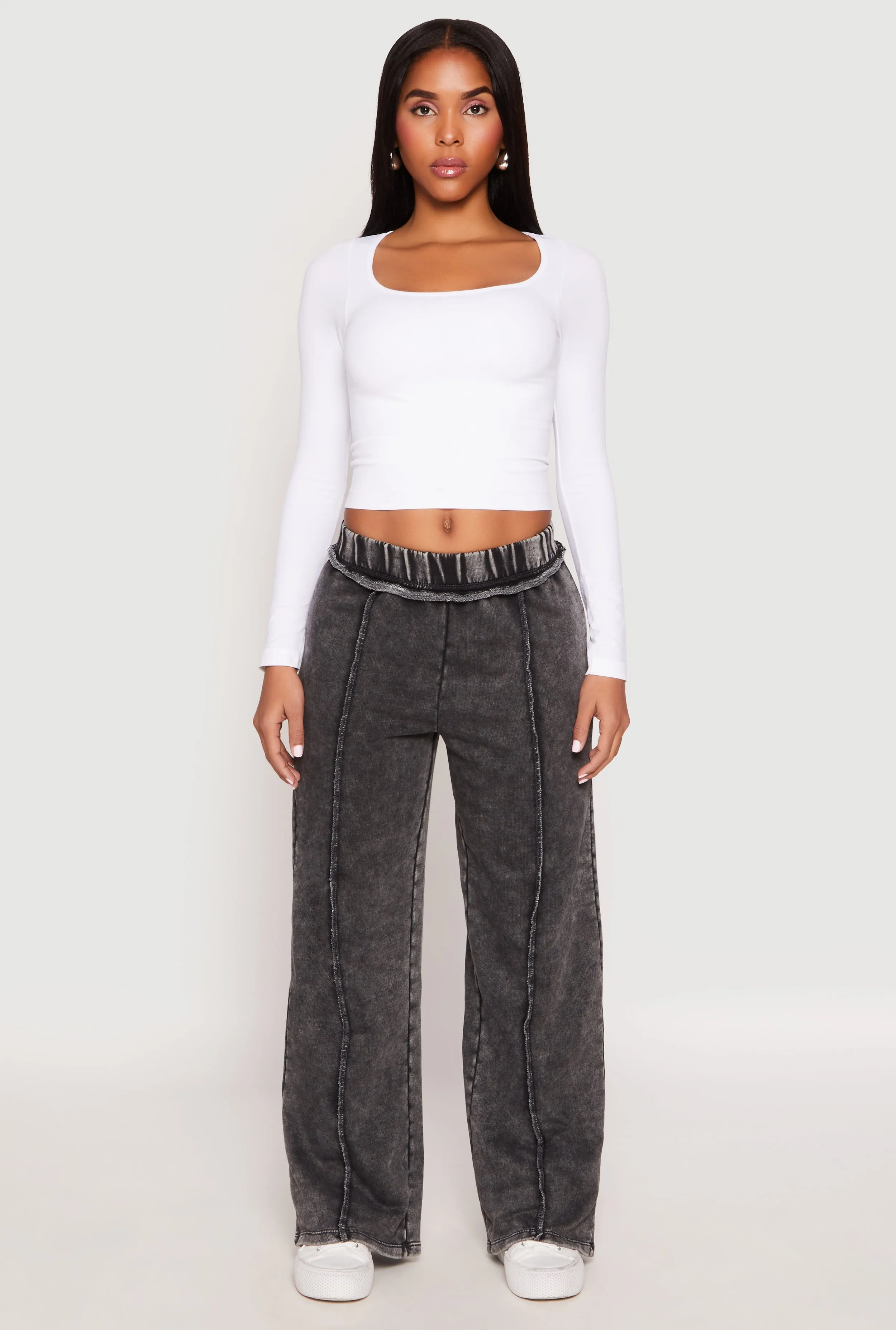 Acid Wash French Terry Sweatpants sold by Rainbow