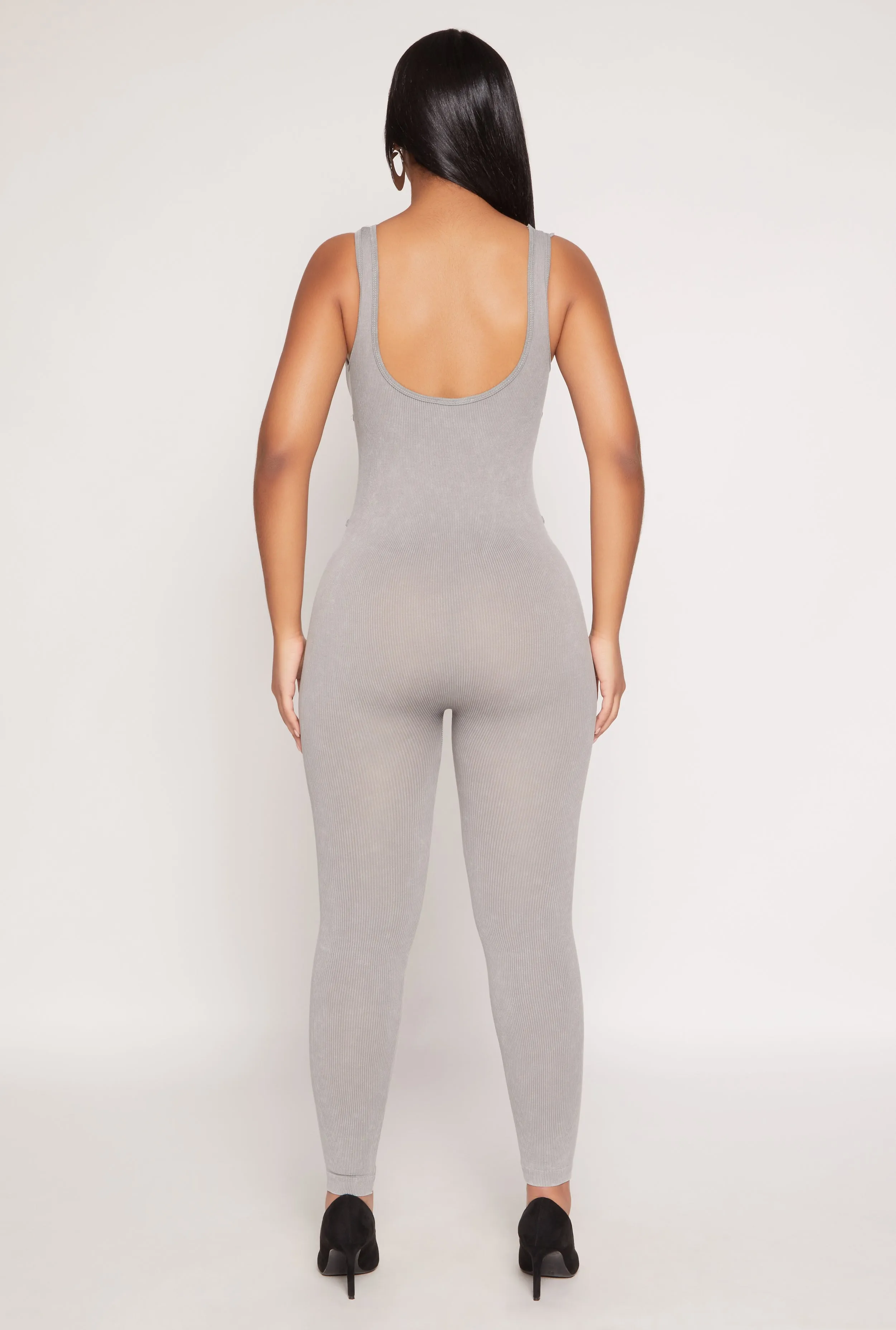 Seamless Ribbed Knit Corset Detail Catsuit sold by Rainbow product image thumbnail 3