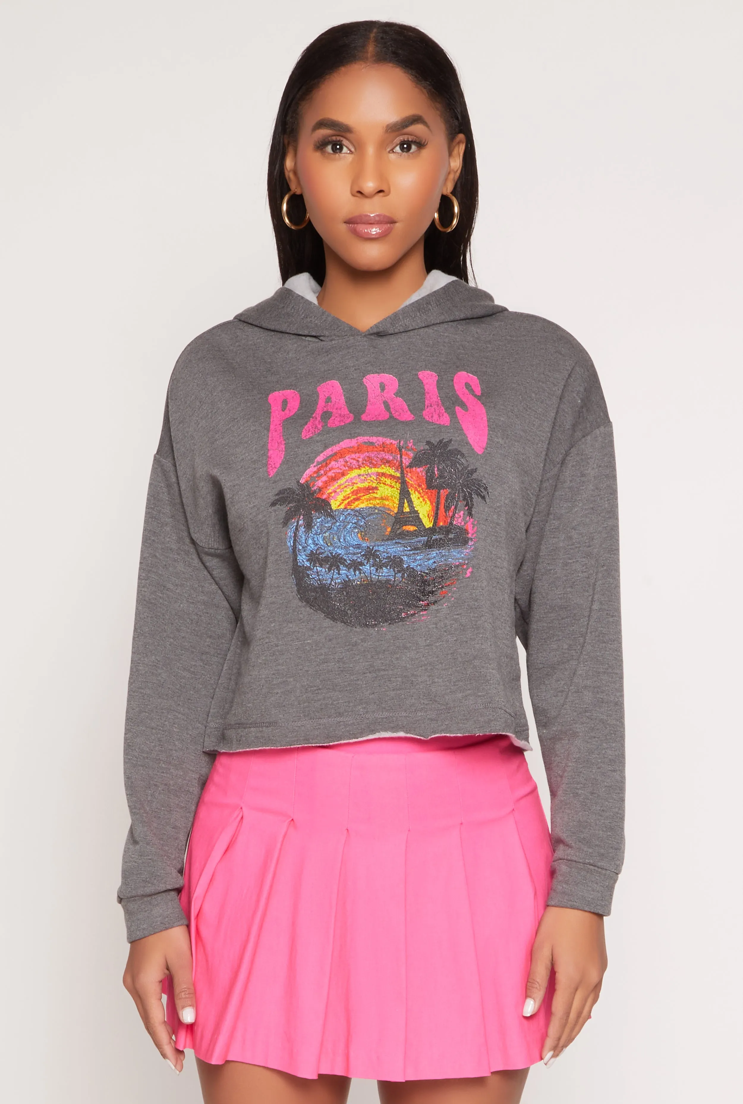 Fleece Paris Graphic Pullover Hoodie sold by Rainbow product image thumbnail 2