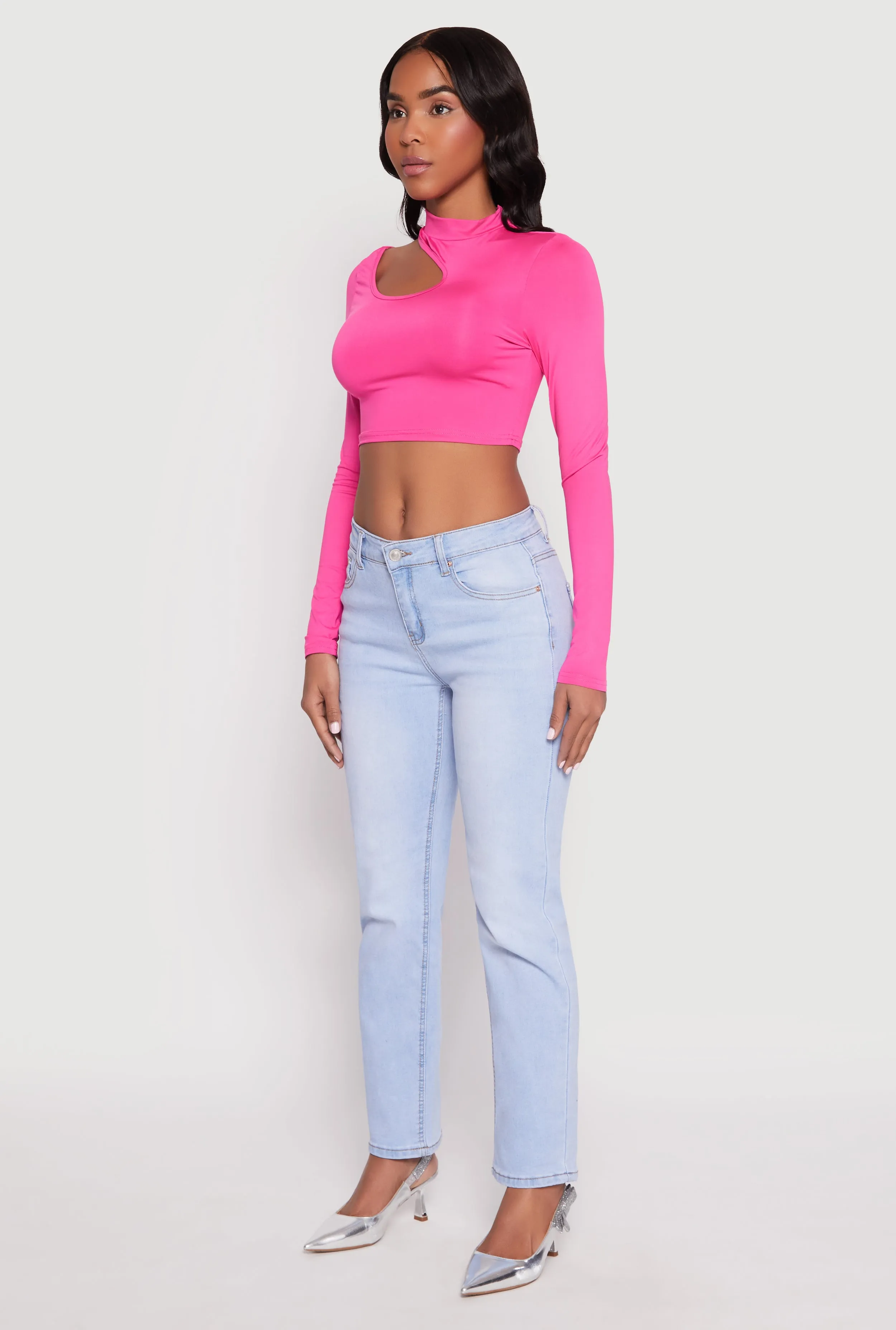 Daisy Keyhole Shoulder Crop Top sold by Rainbow product image thumbnail 3