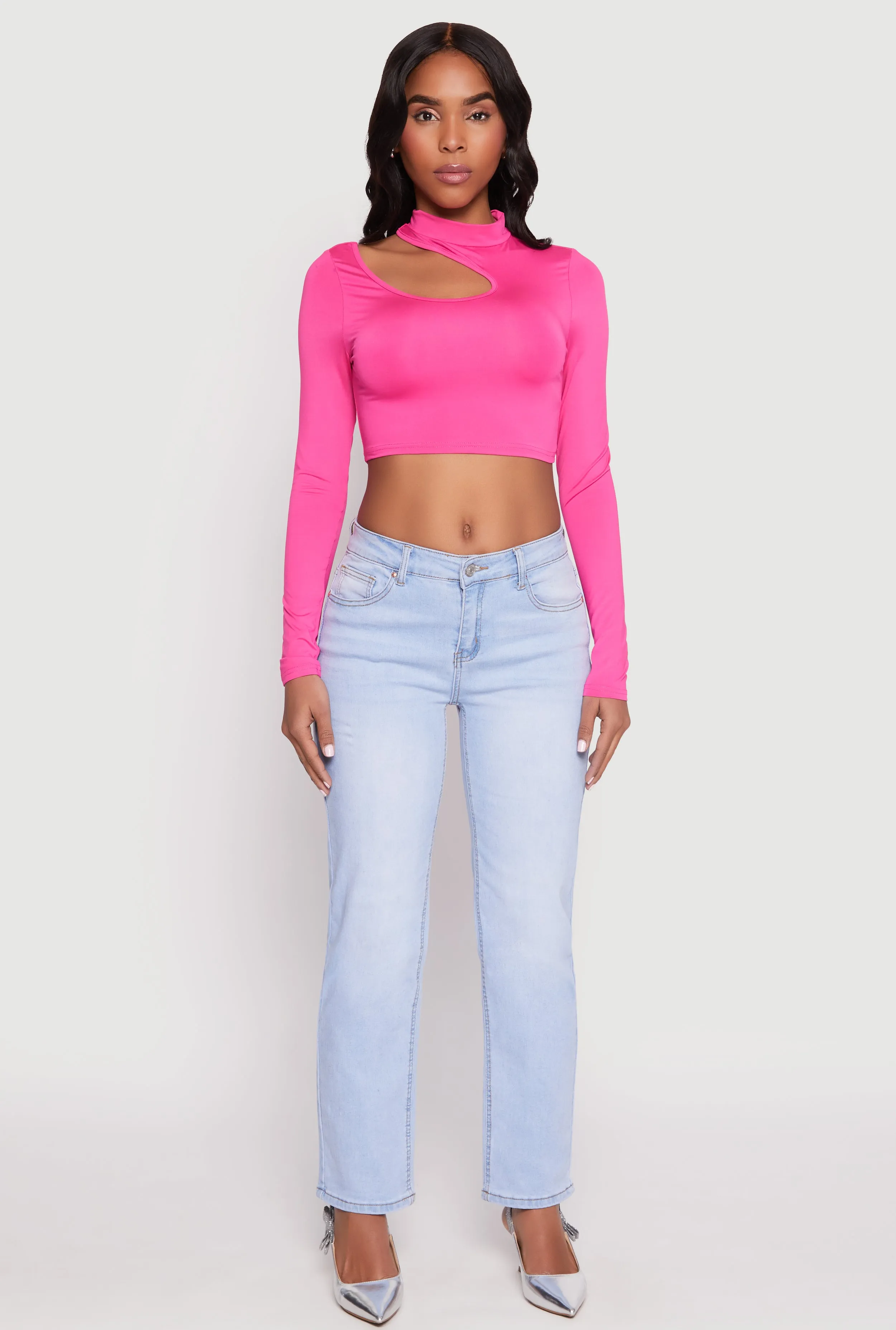 Daisy Keyhole Shoulder Crop Top sold by Rainbow