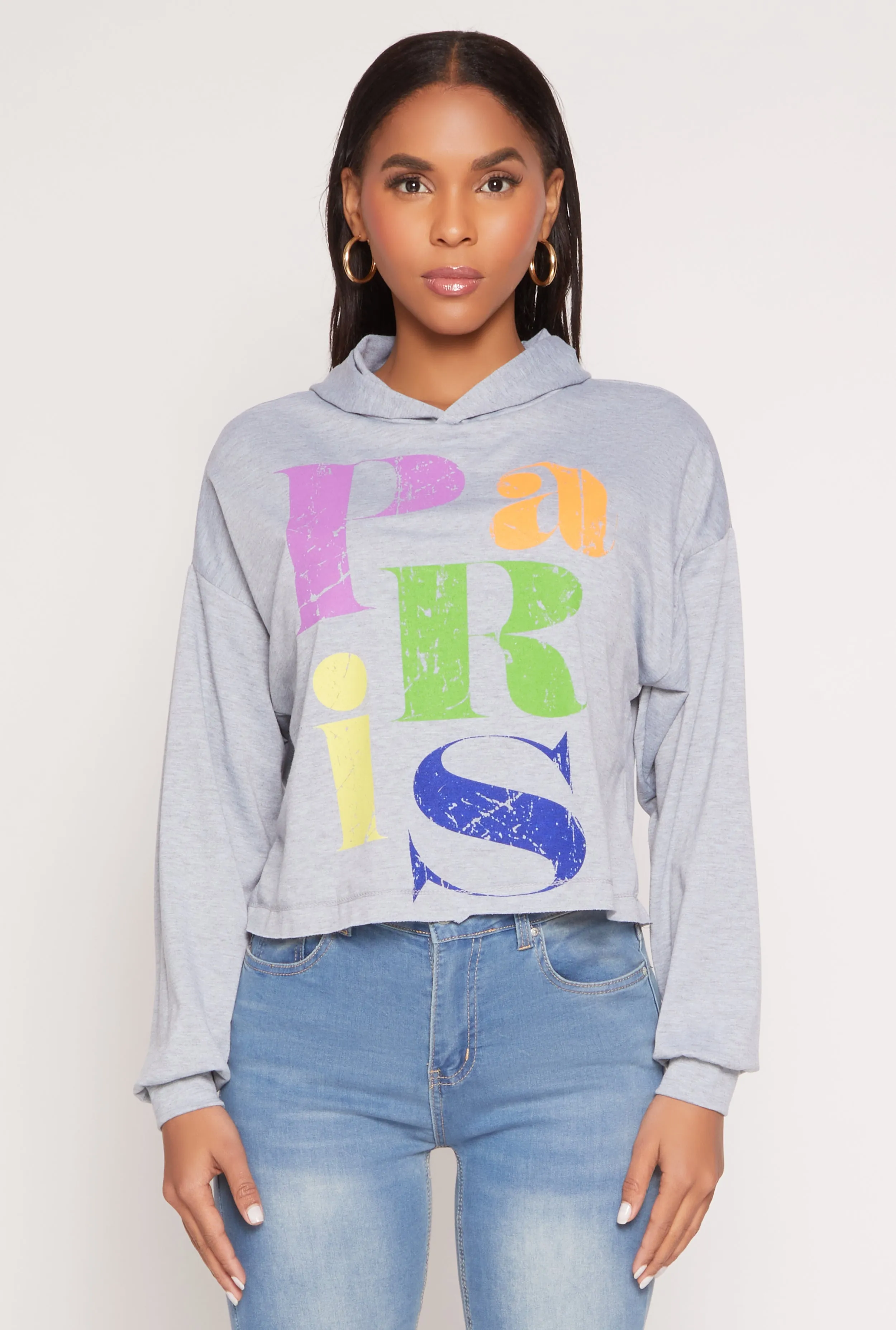 French Terry Paris Pullover Hoodie sold by Rainbow product image thumbnail 2