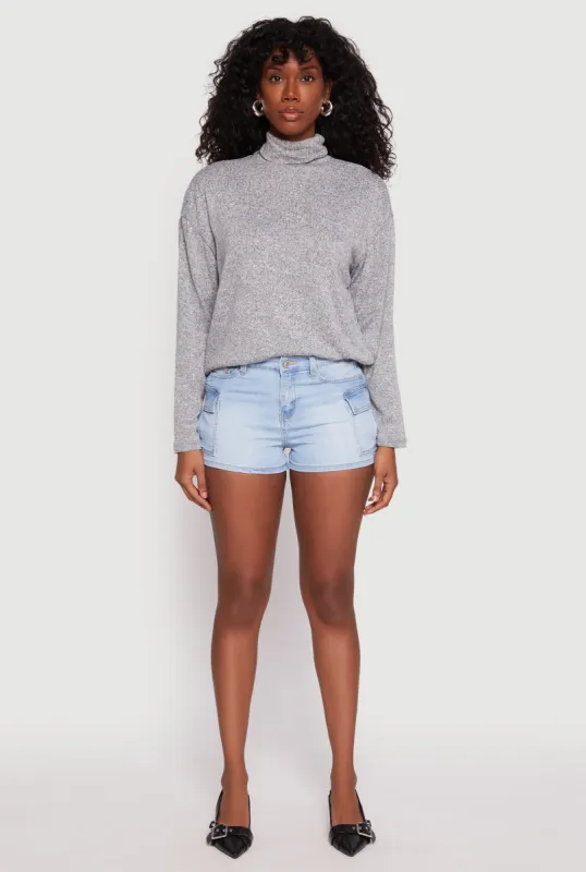 WAX Cargo Pocket Denim Shorts sold by Rainbow