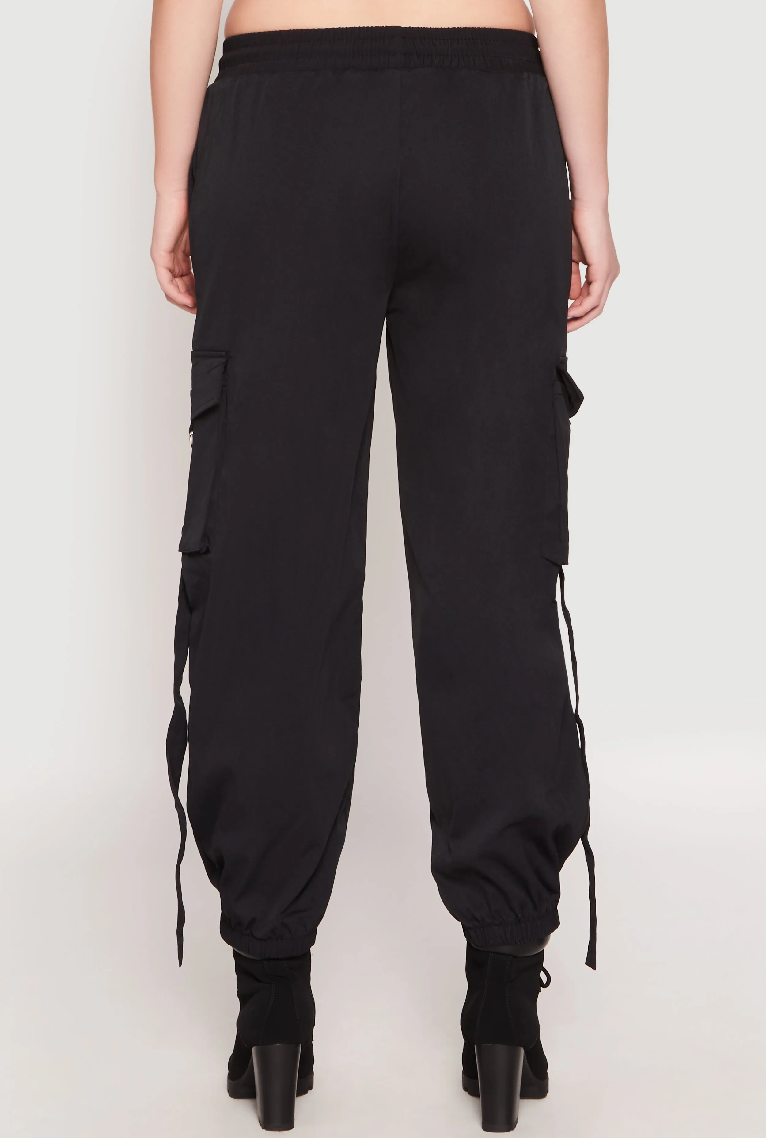 Drawstring High Waisted Cargo Joggers sold by Rainbow product image thumbnail 5