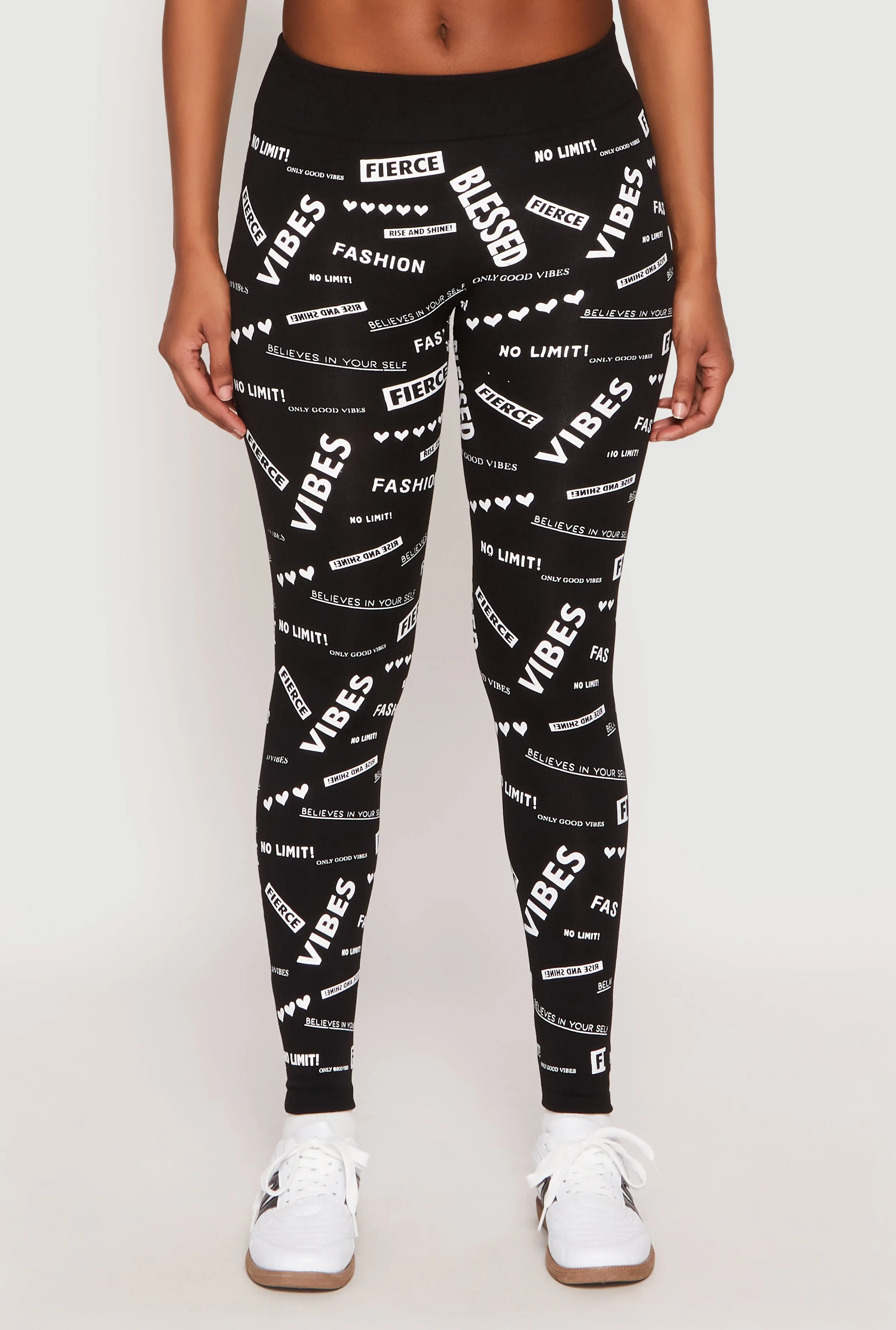 Printed Fleece High Waisted Leggings sold by Rainbow product image thumbnail 3