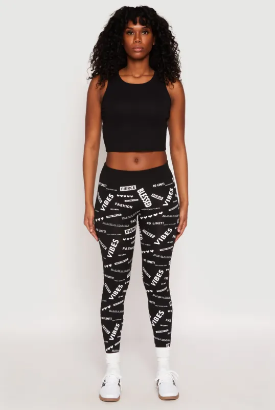Printed Fleece High Waisted Leggings sold by Rainbow