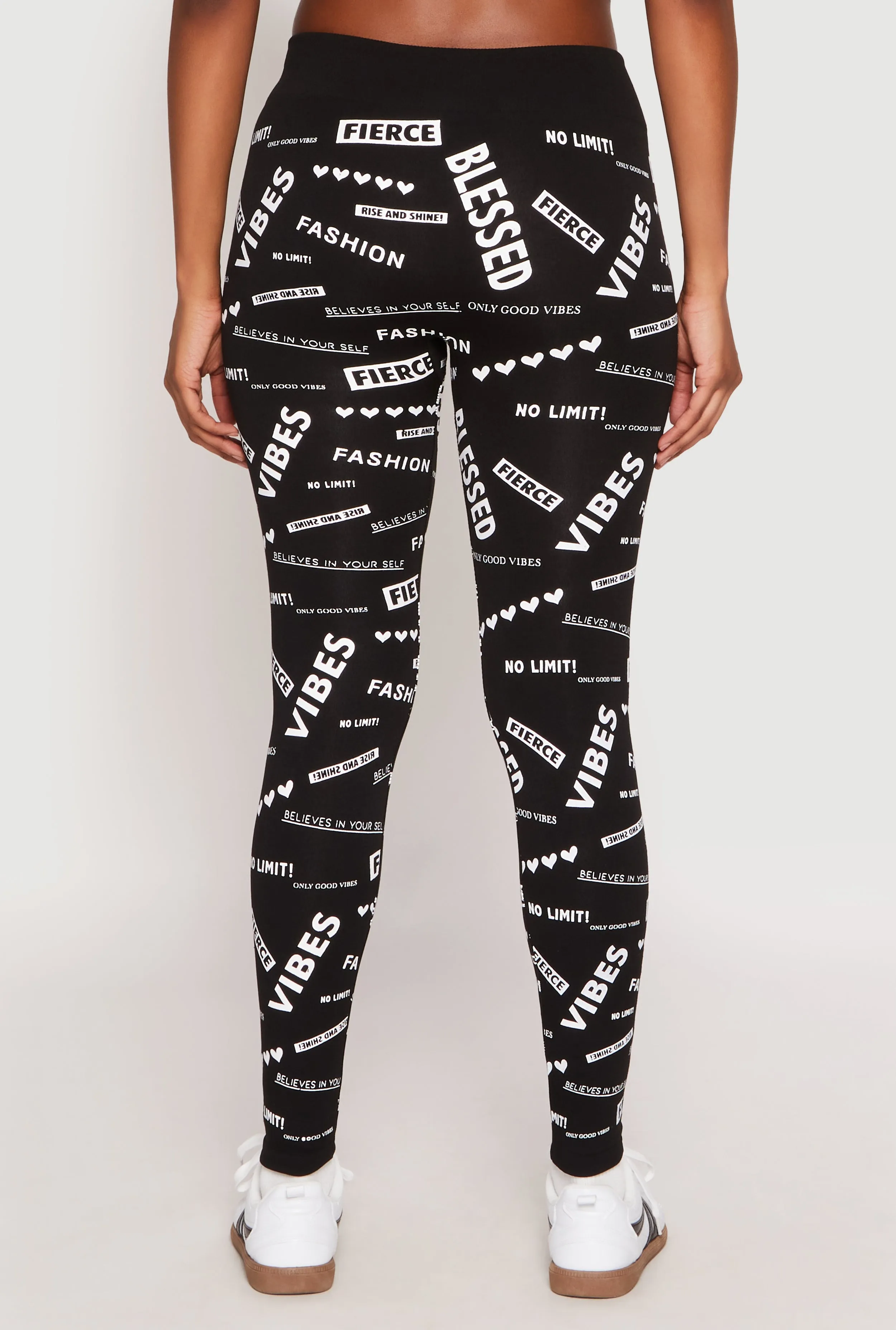 Printed Fleece High Waisted Leggings sold by Rainbow product image thumbnail 5