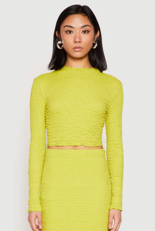 Almost Famous Textured Knit Crop Top sold by Rainbow