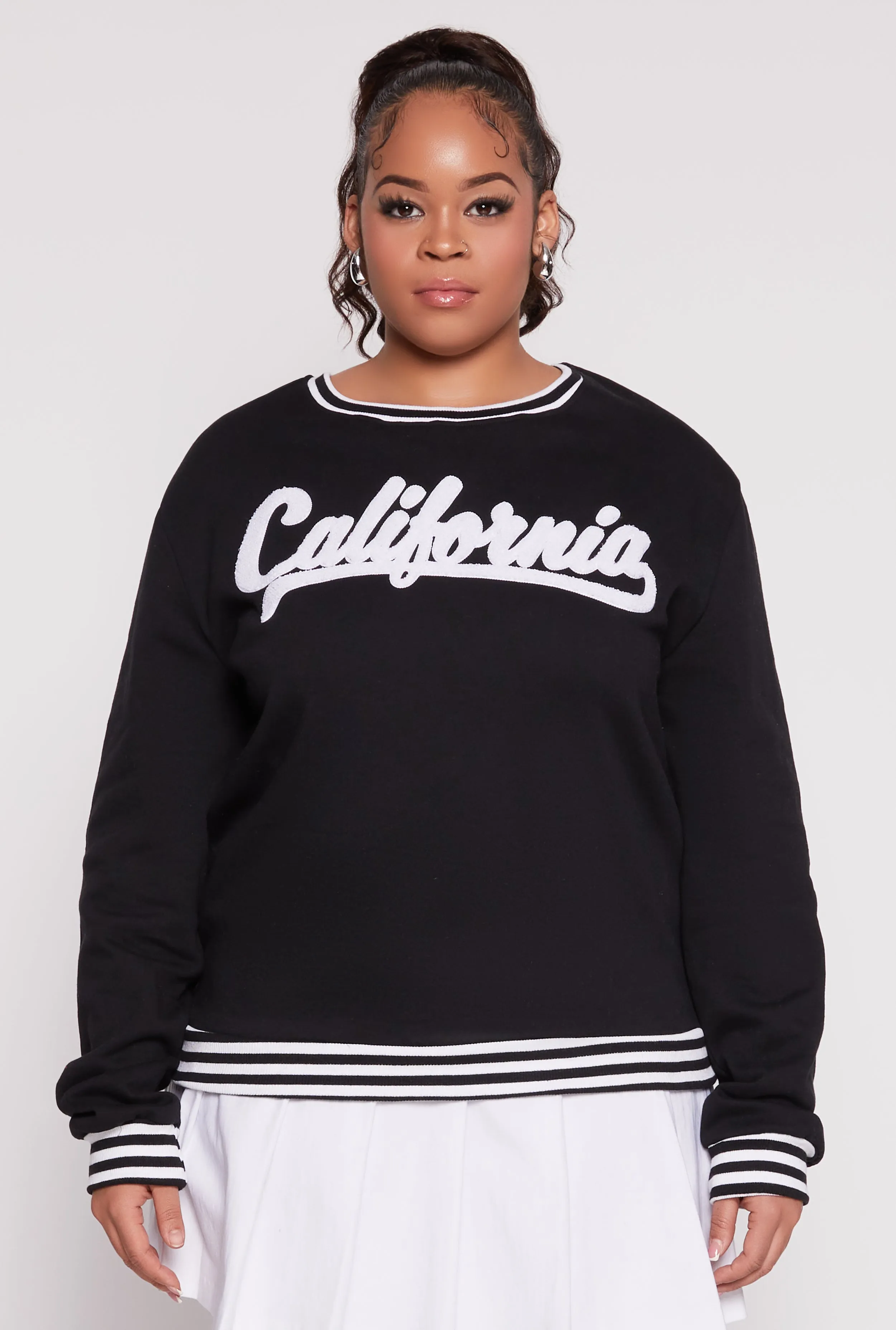 Plus Size Chenille California Varsity Sweatshirt sold by Rainbow product image thumbnail 2