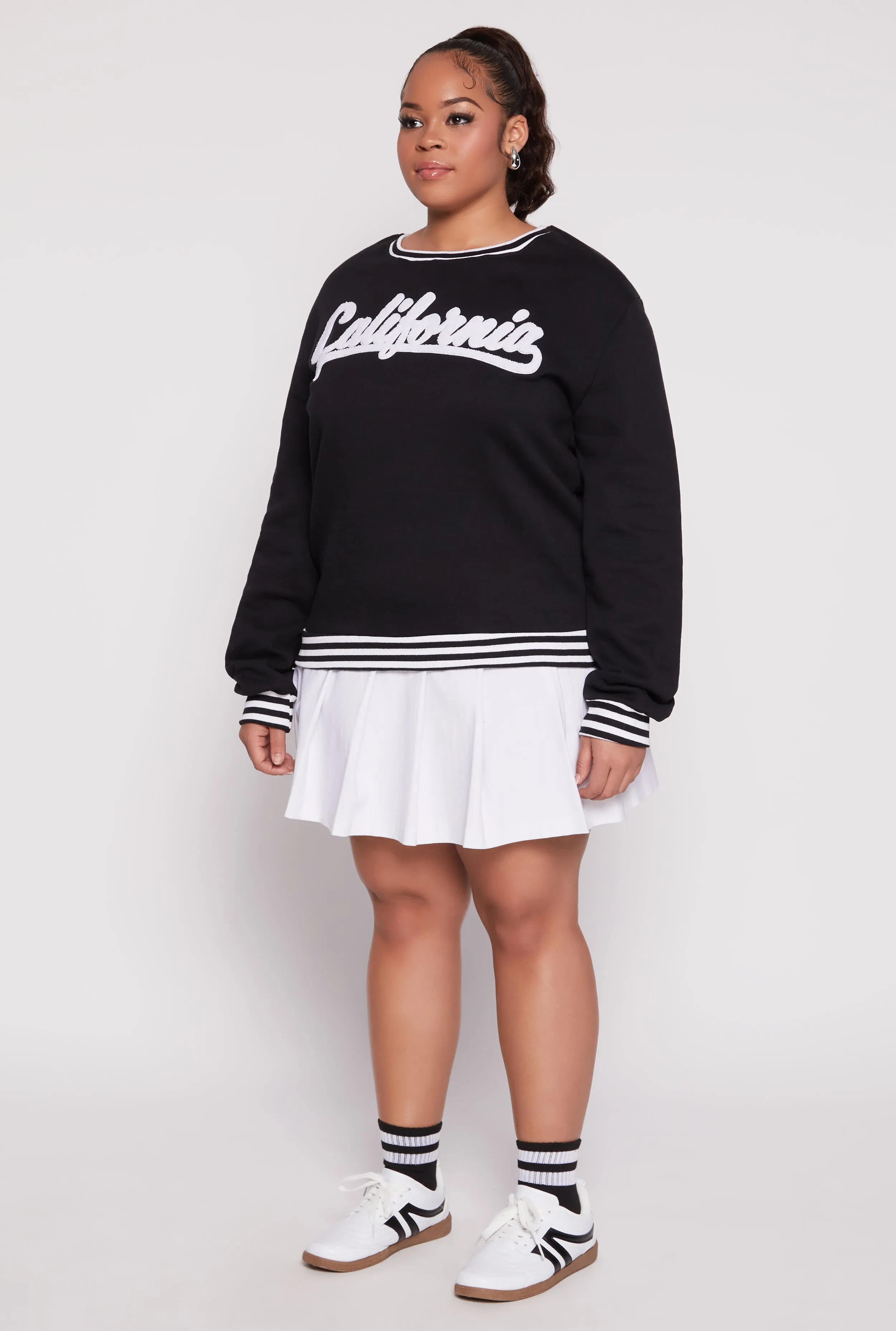 Plus Size Chenille California Varsity Sweatshirt sold by Rainbow product image thumbnail 3