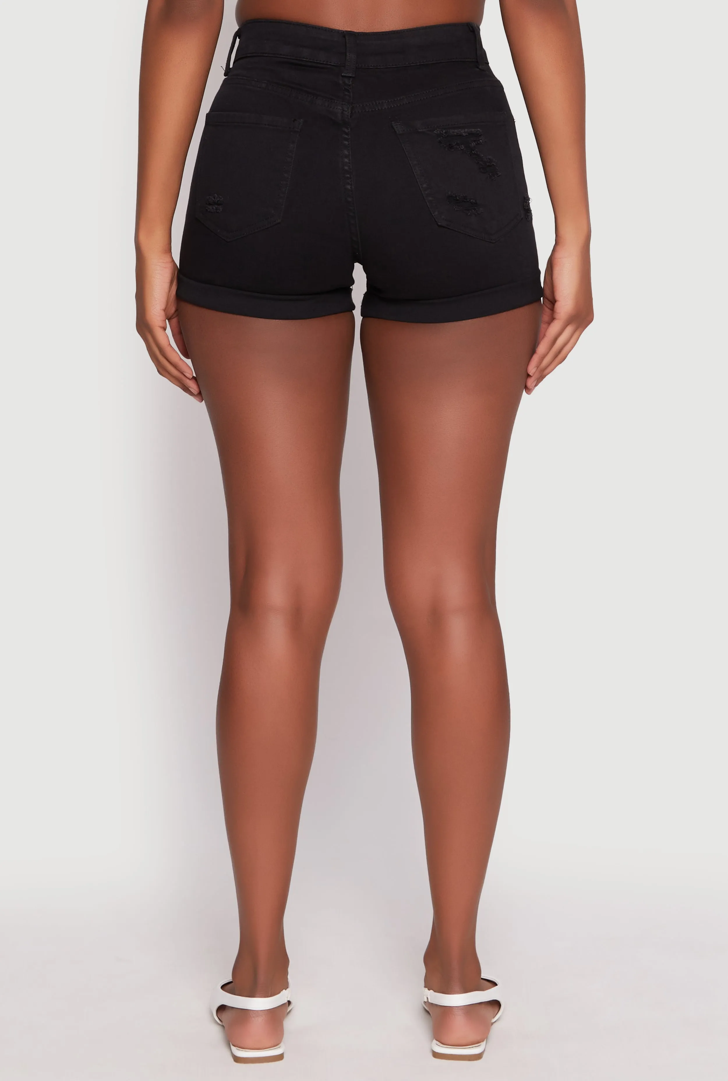 WAX Distressed Repreve Denim Shorts sold by Rainbow product image thumbnail 5