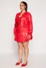 Plus Size Faux Leather Bomber Jacket sold by Rainbow