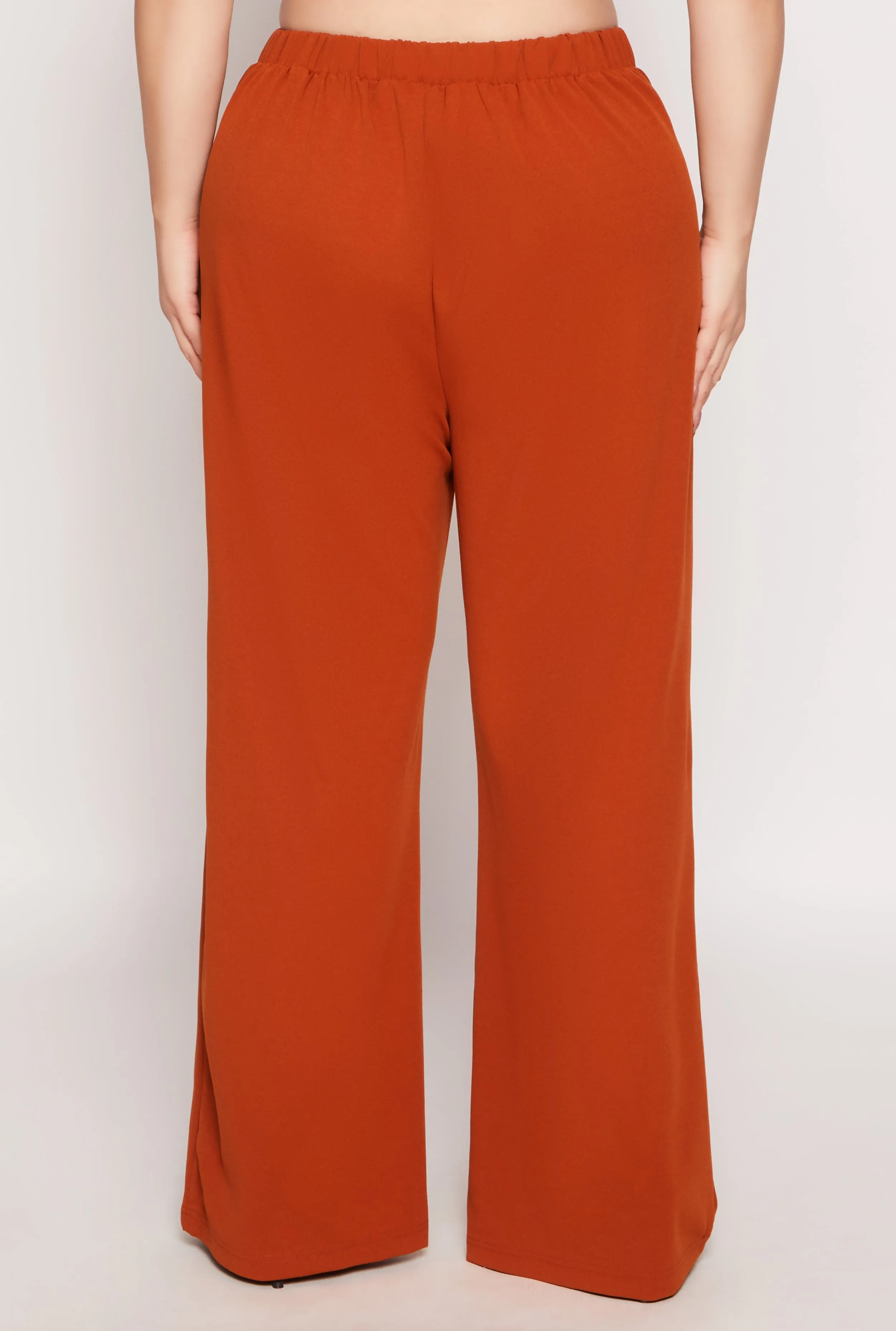 Plus Size Crepe Knit Wide Leg Dress Pants sold by Rainbow product image thumbnail 3