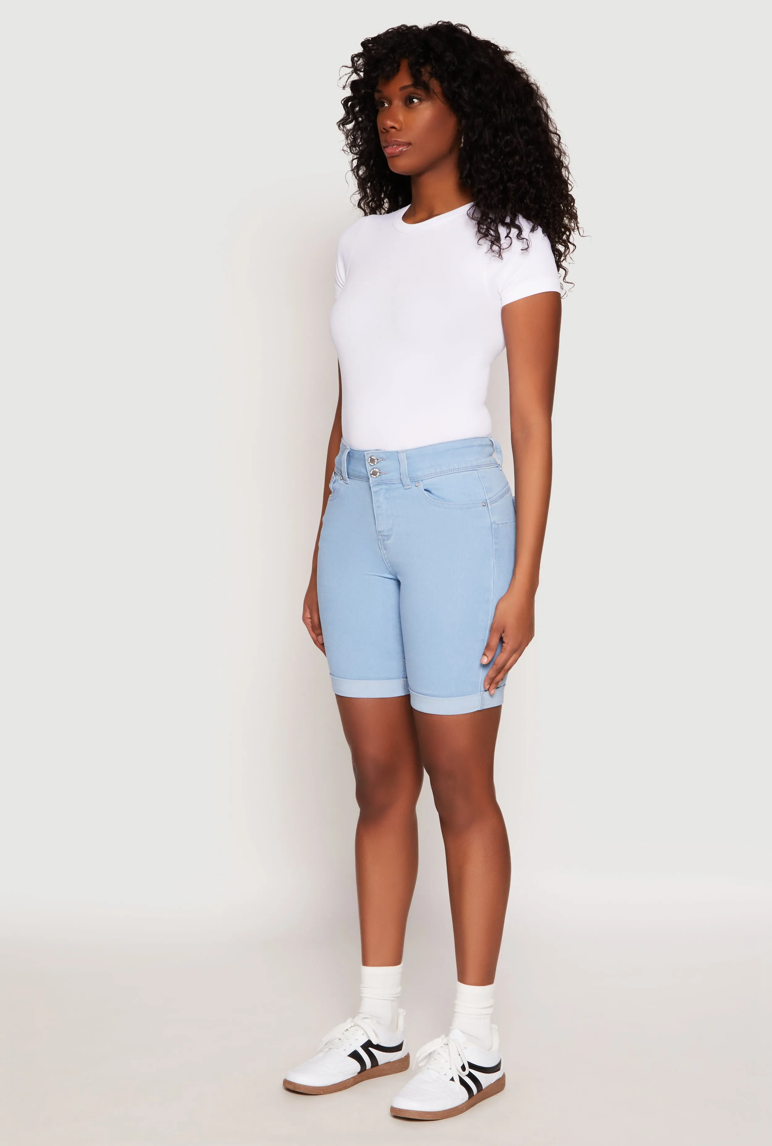 WAX Fixed Cuff Bermuda Denim Shorts sold by Rainbow product image thumbnail 2