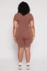 Plus Size Acid Wash Biker Romper sold by Rainbow