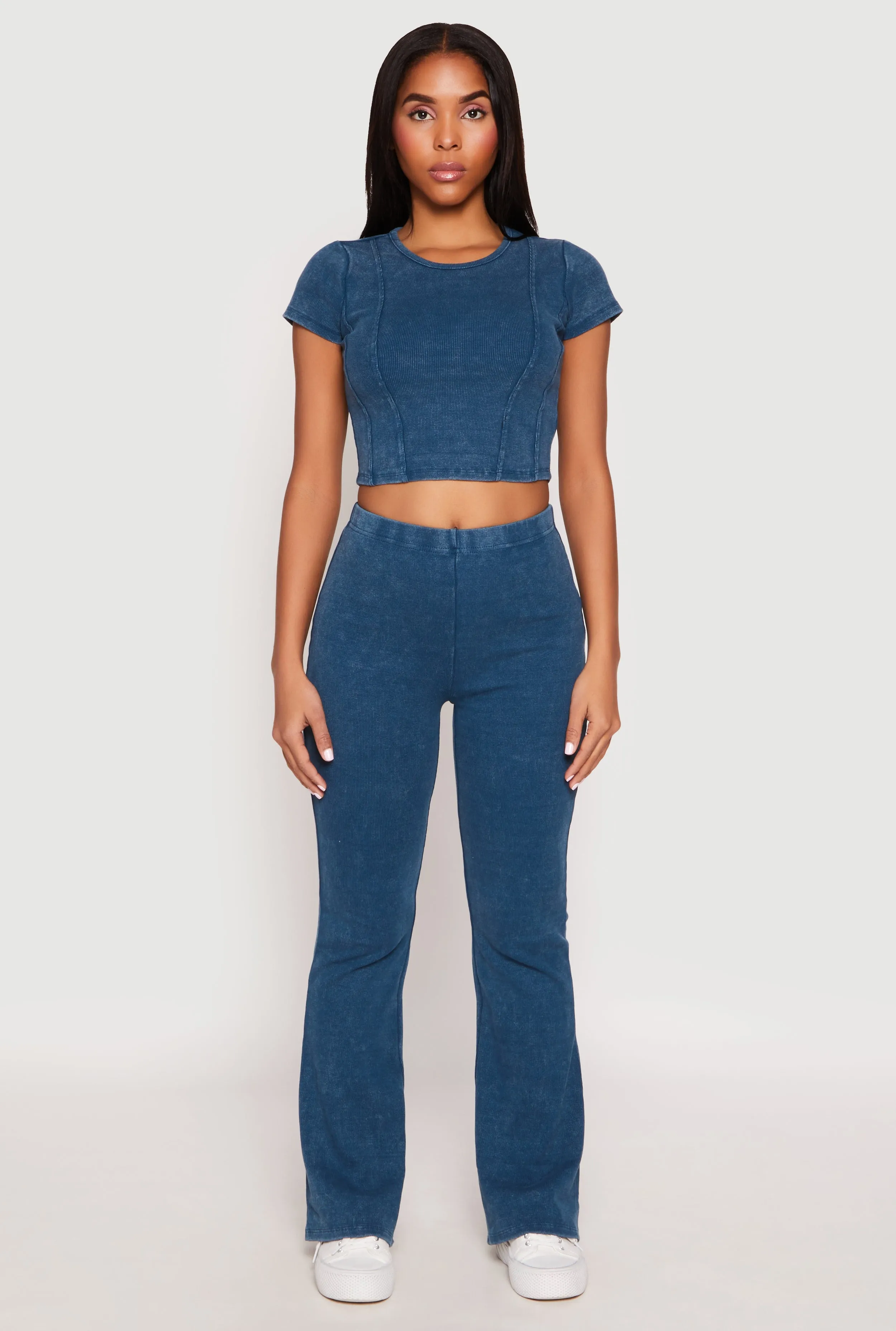 Almost Famous Ribbed Knit Crop Top sold by Rainbow product image thumbnail 2