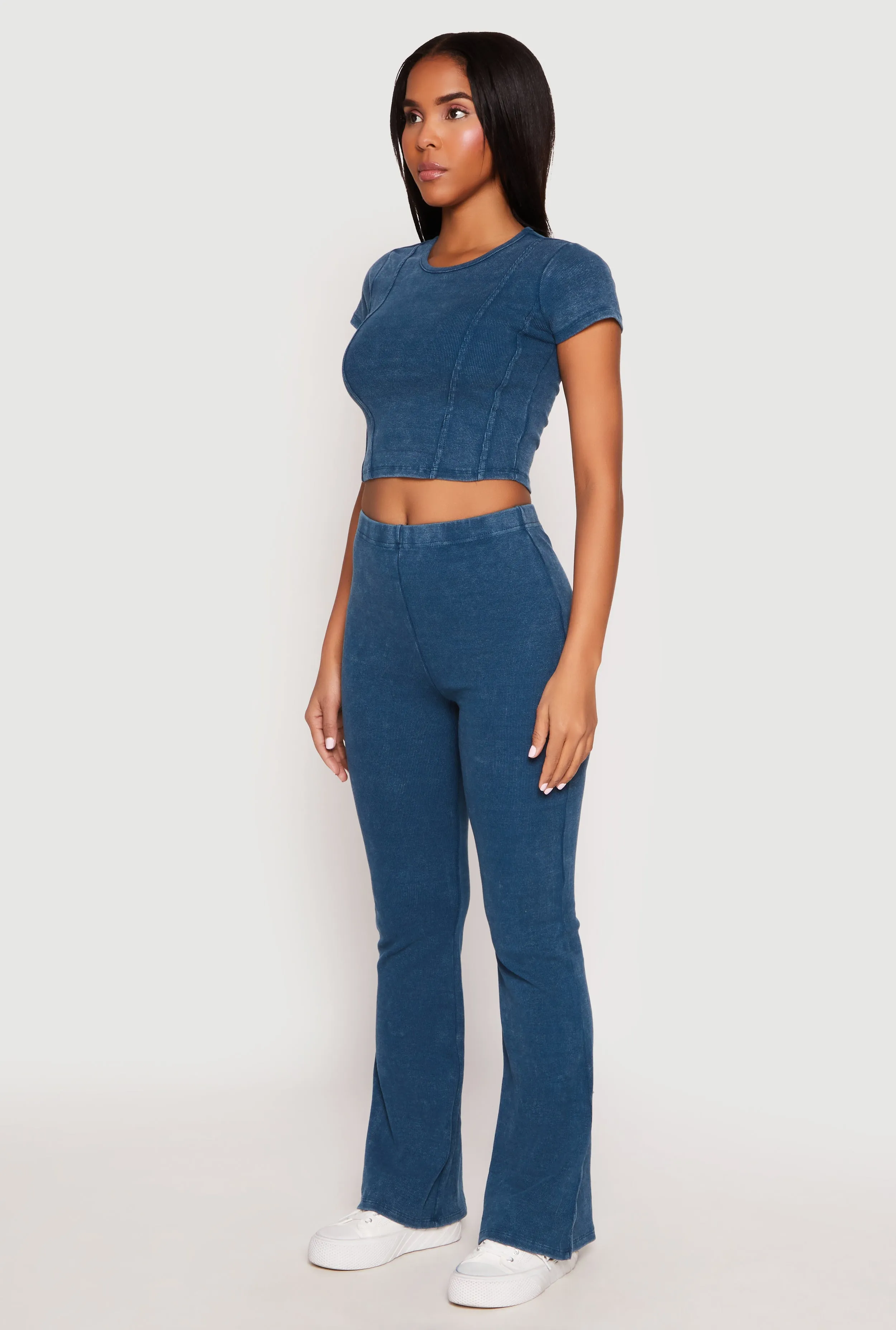 Almost Famous Ribbed Knit Crop Top sold by Rainbow product image thumbnail 3