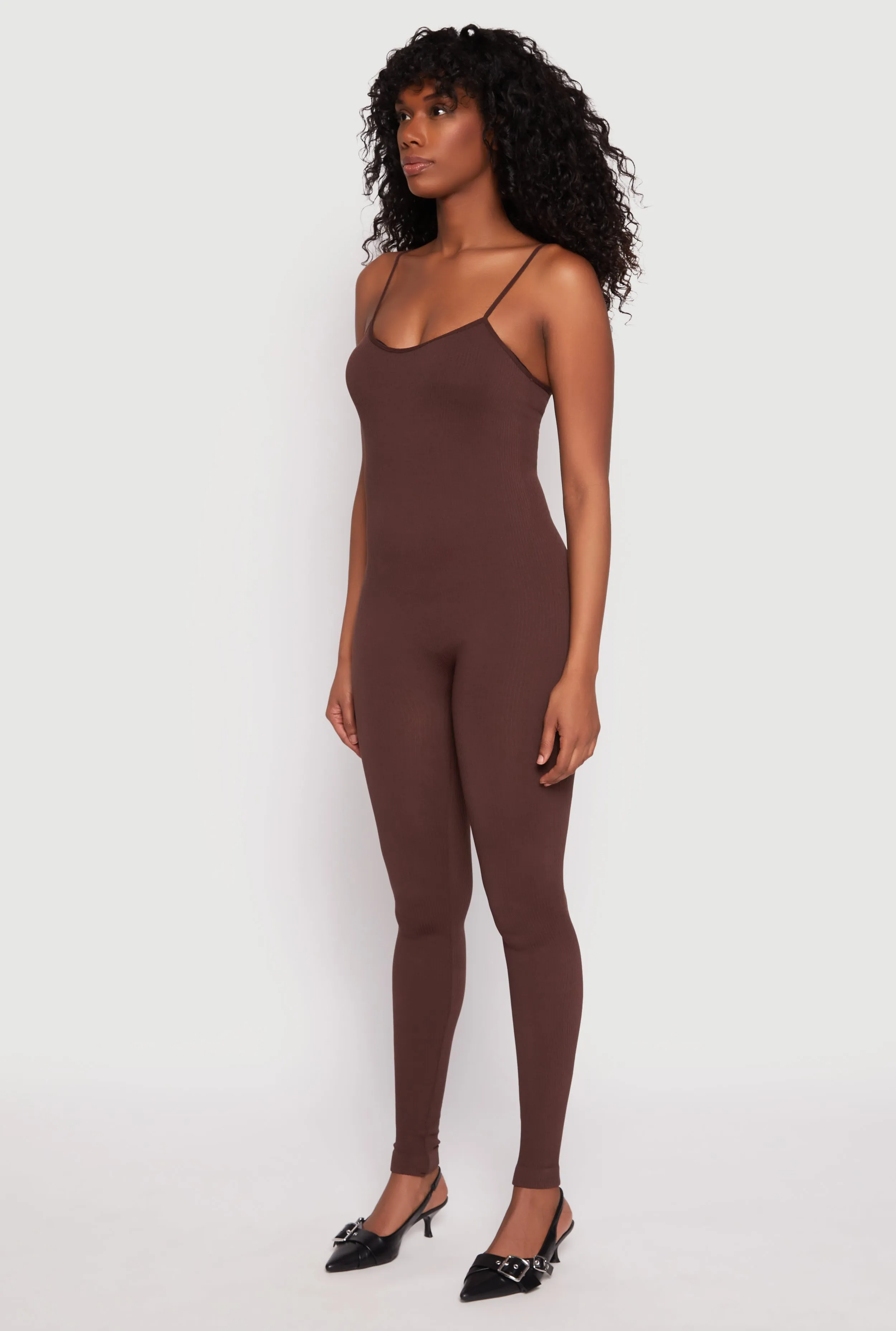 Seamless Ribbed Knit Cami Catsuit sold by Rainbow product image thumbnail 2