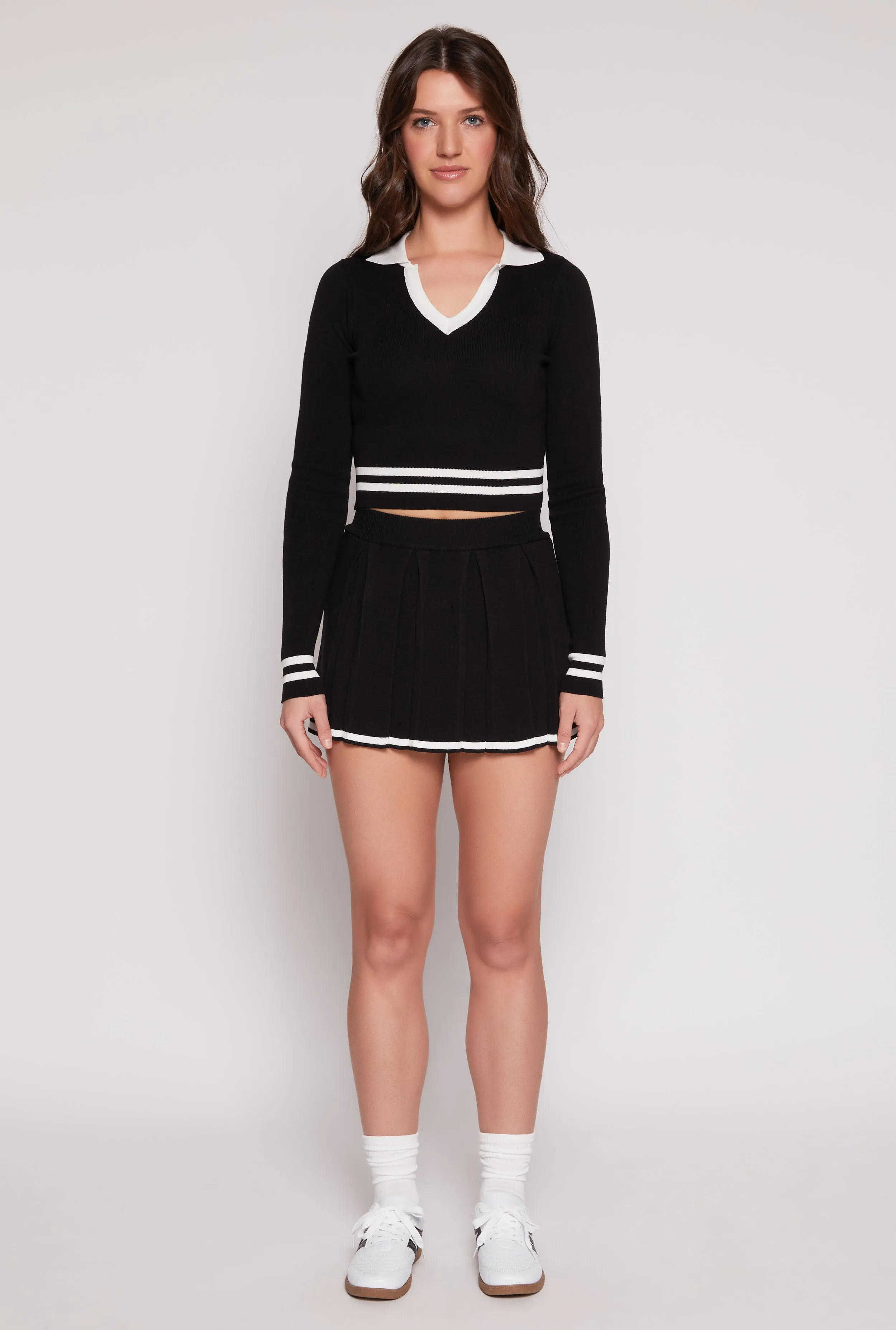 Daisy Varsity Stripe Detail Crop Top sold by Rainbow product image thumbnail 2