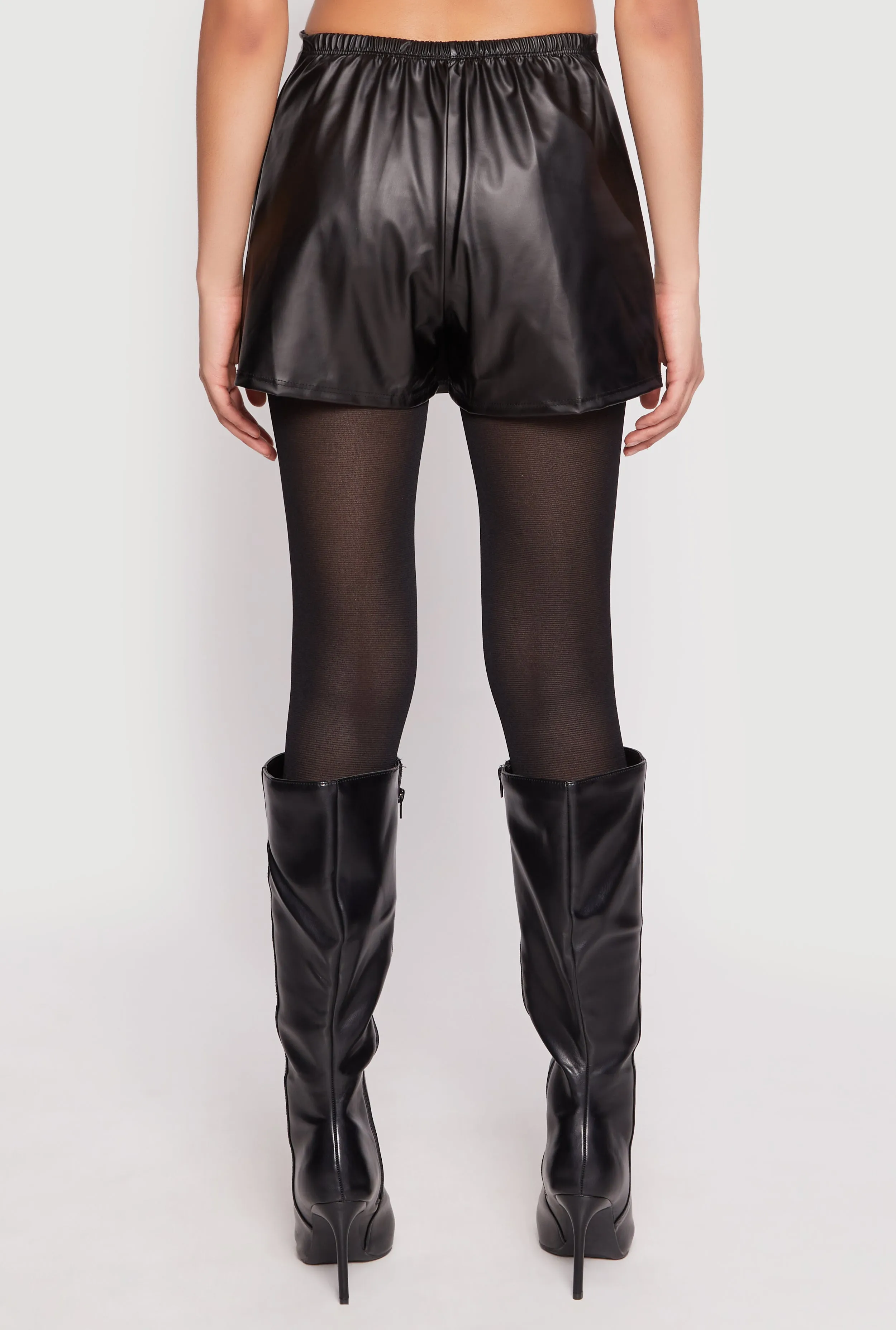 Faux Leather Side Zip Skort sold by Rainbow product image thumbnail 5