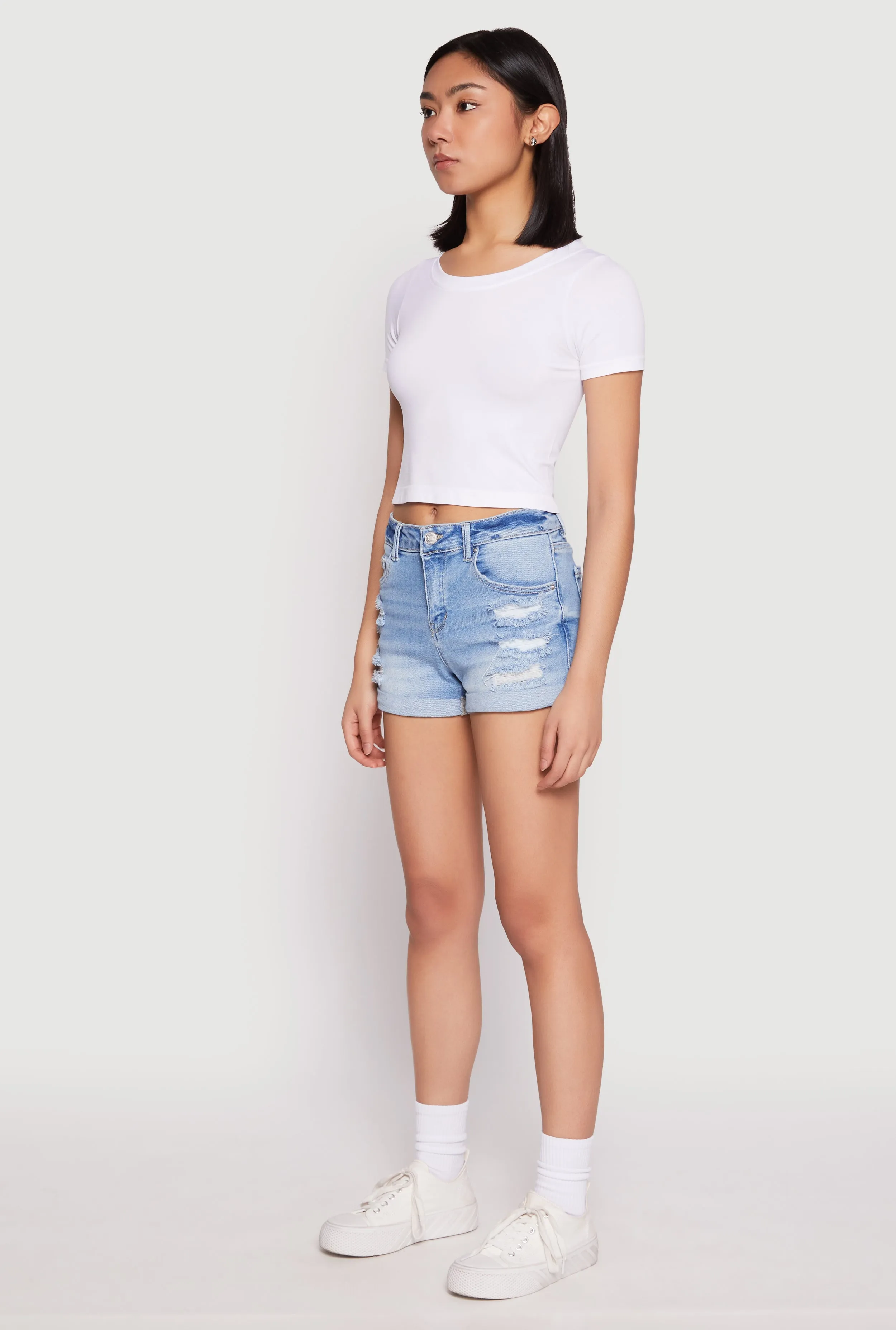 WAX Distressed Denim Shorts sold by Rainbow product image thumbnail 2