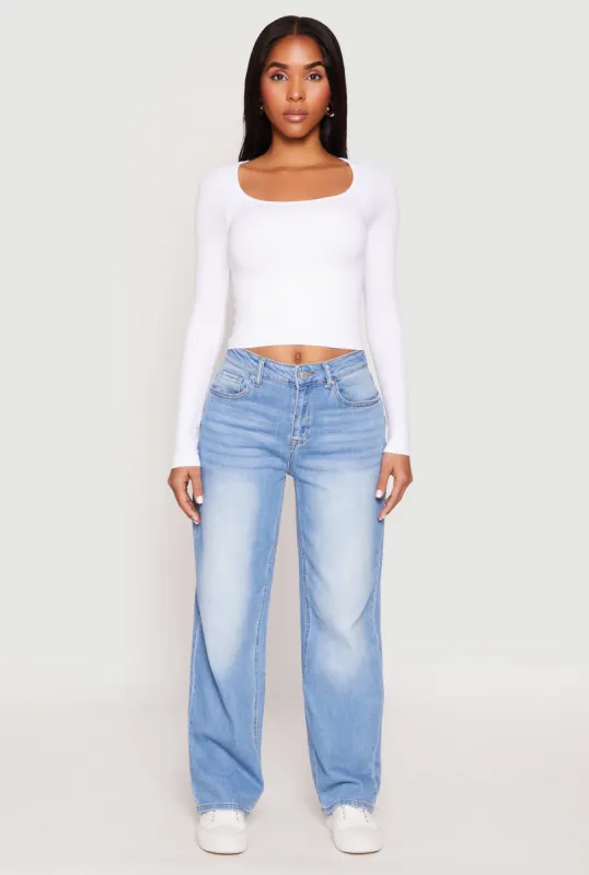 Seamless Double Layered Long Sleeve Crop Top sold by Rainbow