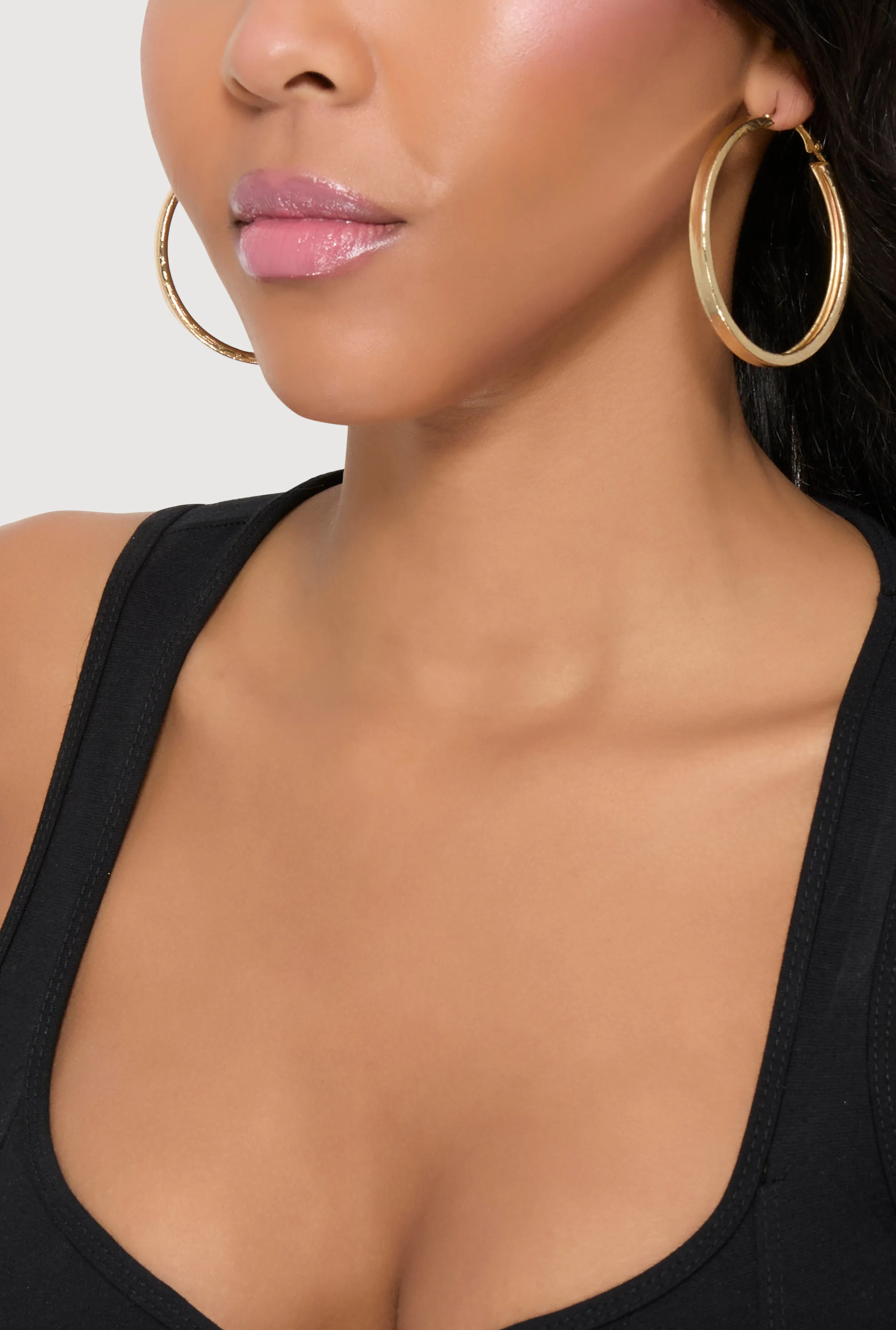 Metallic Textured Hoop Earring Trio sold by Rainbow product image thumbnail 2