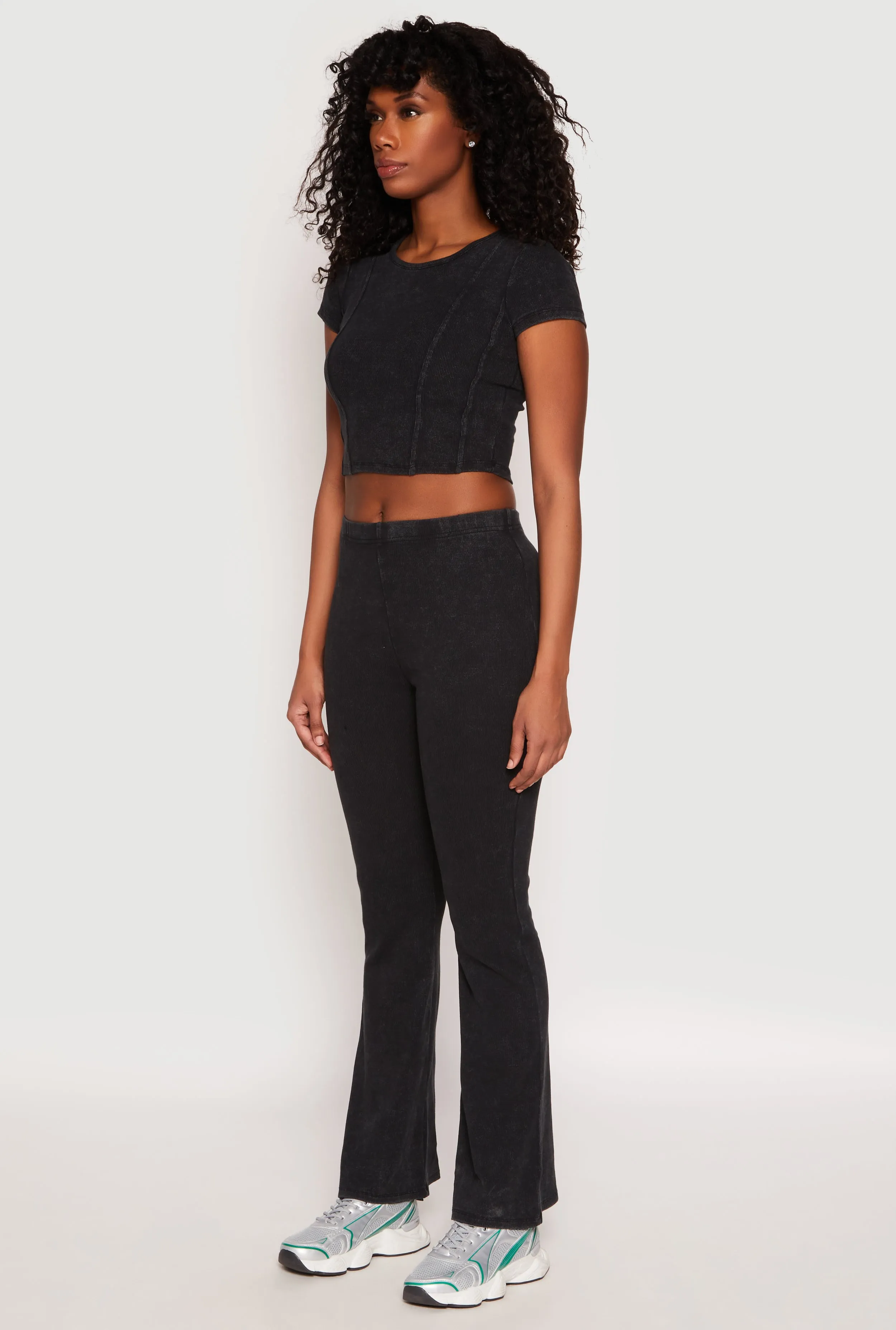 Almost Famous Ribbed Knit Crop Top sold by Rainbow product image thumbnail 3