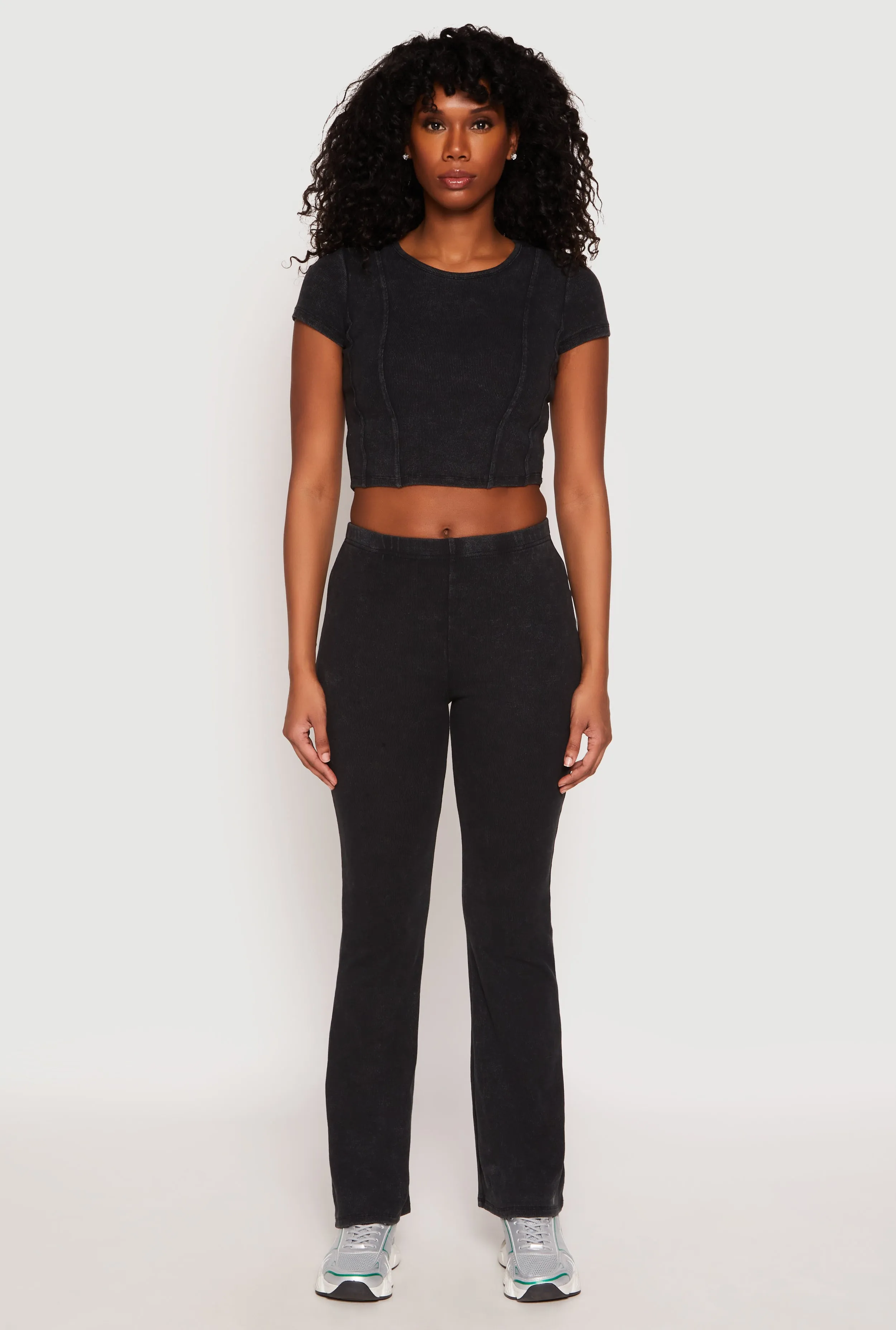 Almost Famous Ribbed Knit Crop Top sold by Rainbow product image thumbnail 2