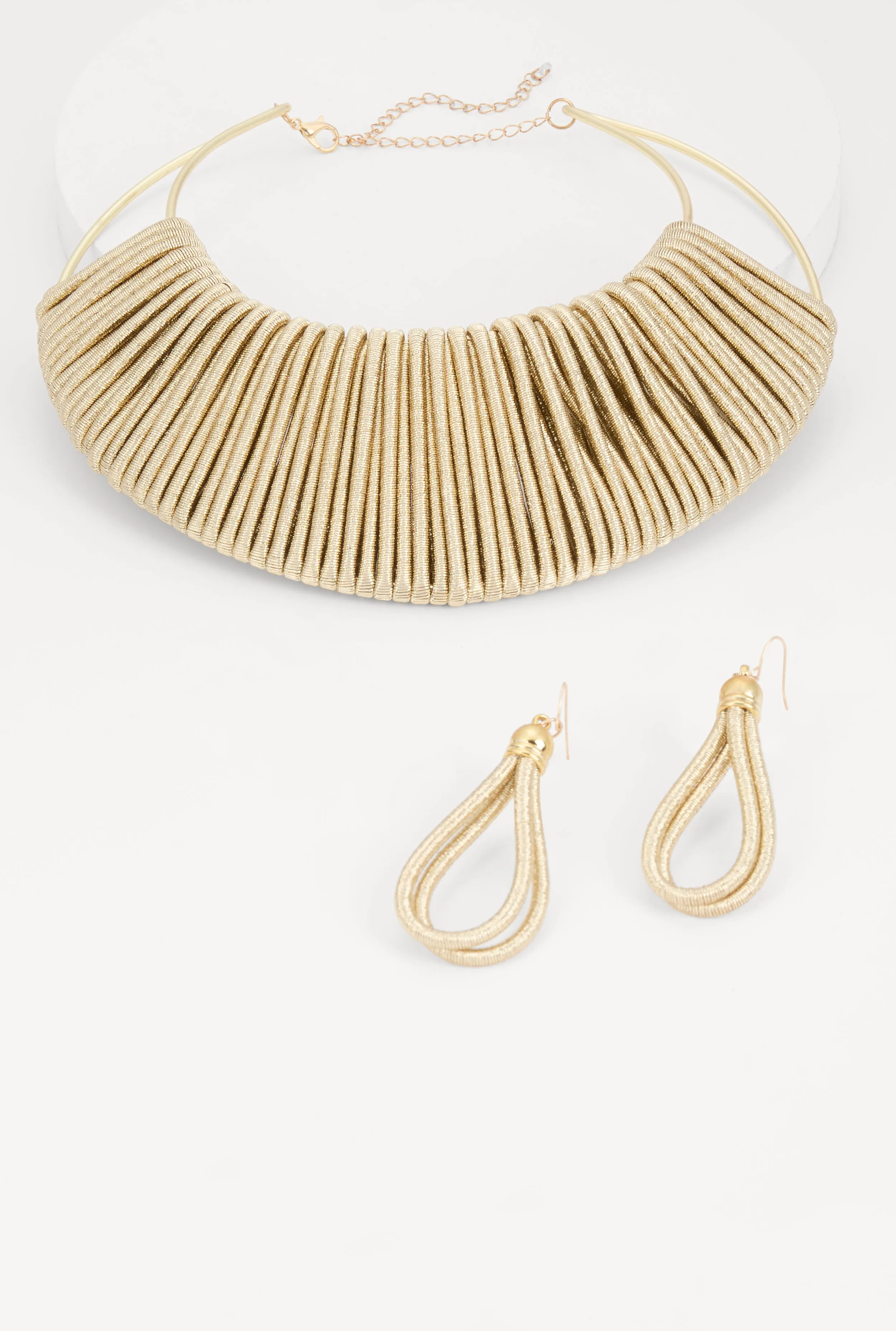 Corded Choker Necklace and Drop Earrings sold by Rainbow