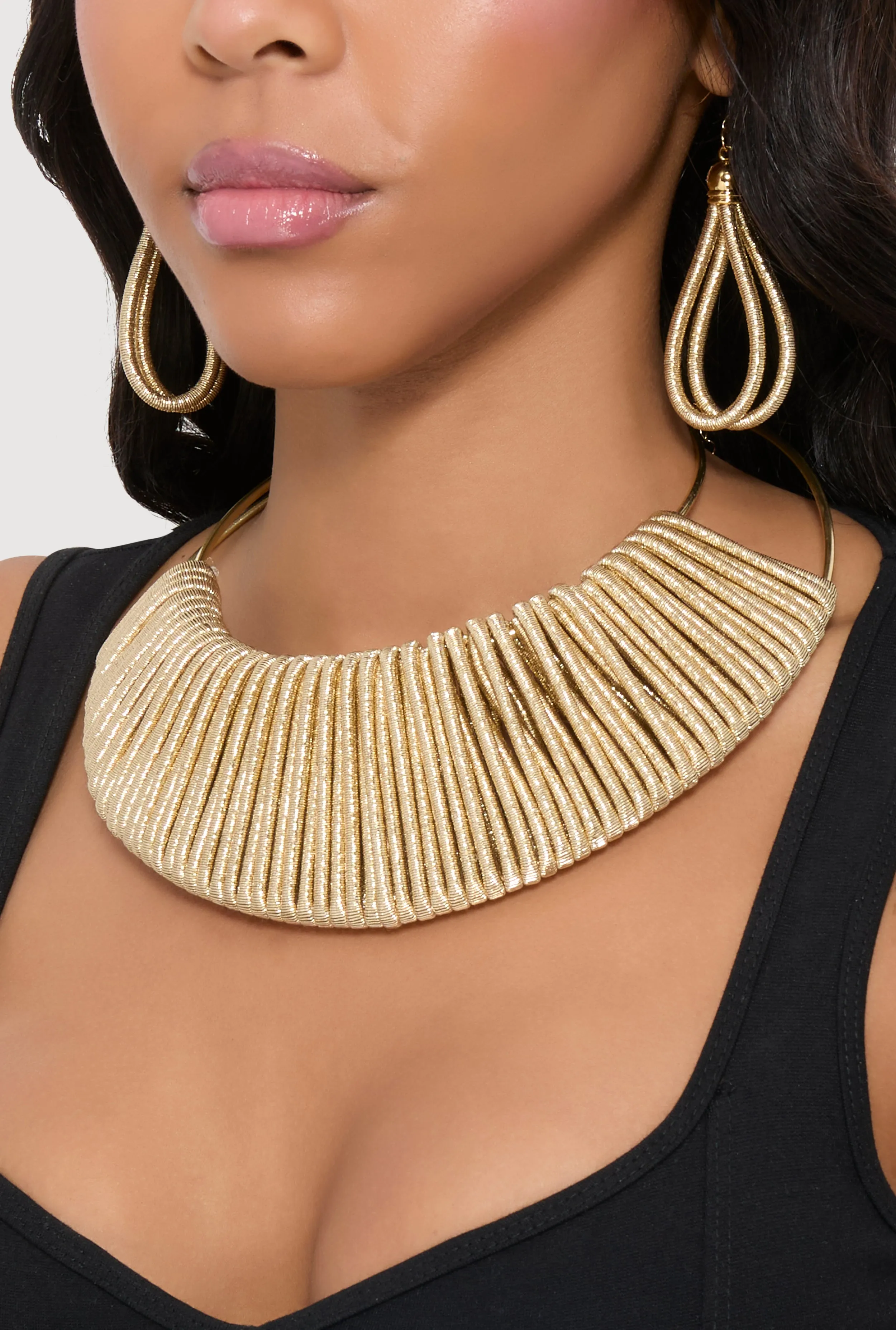 Corded Choker Necklace and Drop Earrings sold by Rainbow product image thumbnail 2