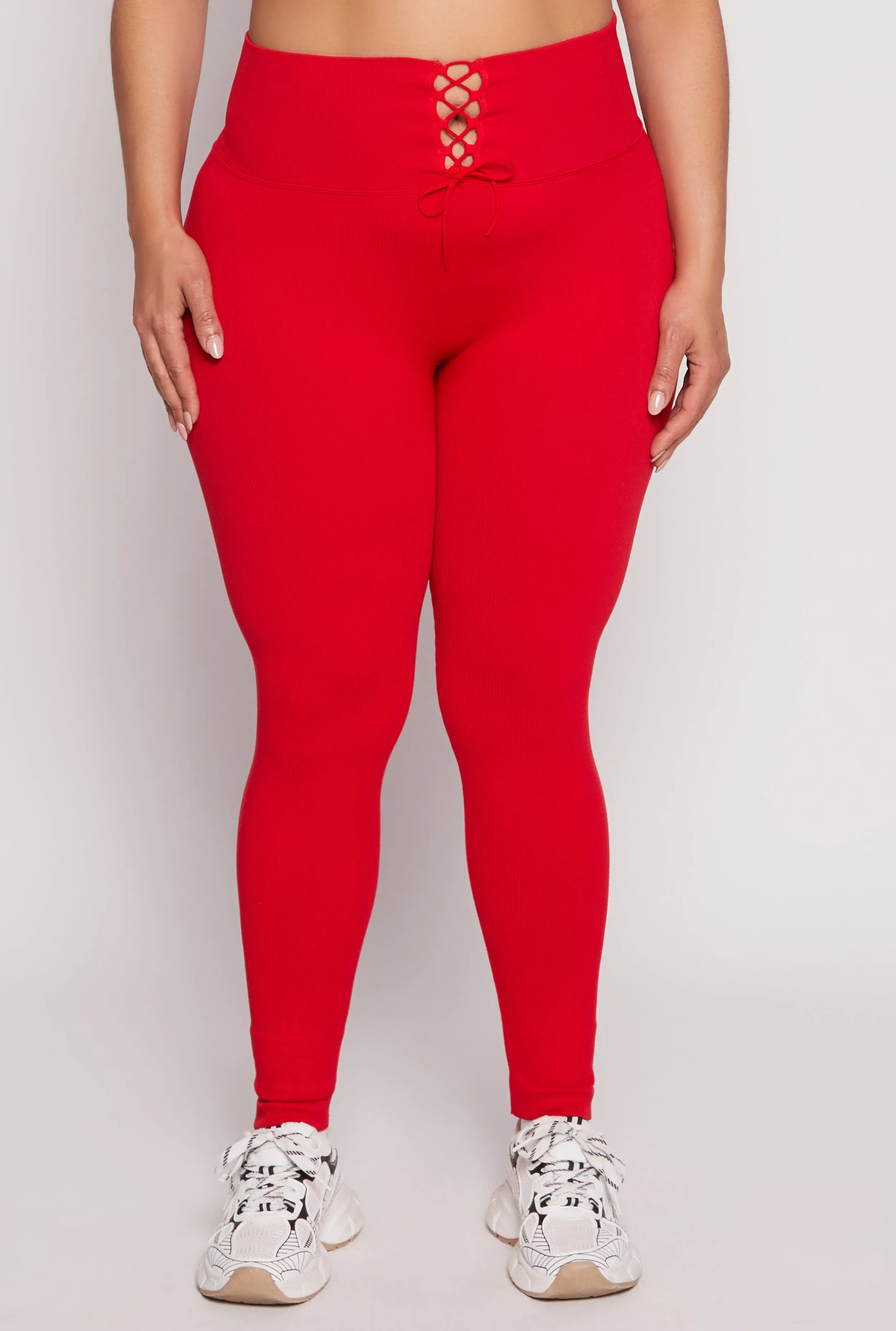 Plus Size Seamless Lace Up Leggings sold by Rainbow product image thumbnail 2