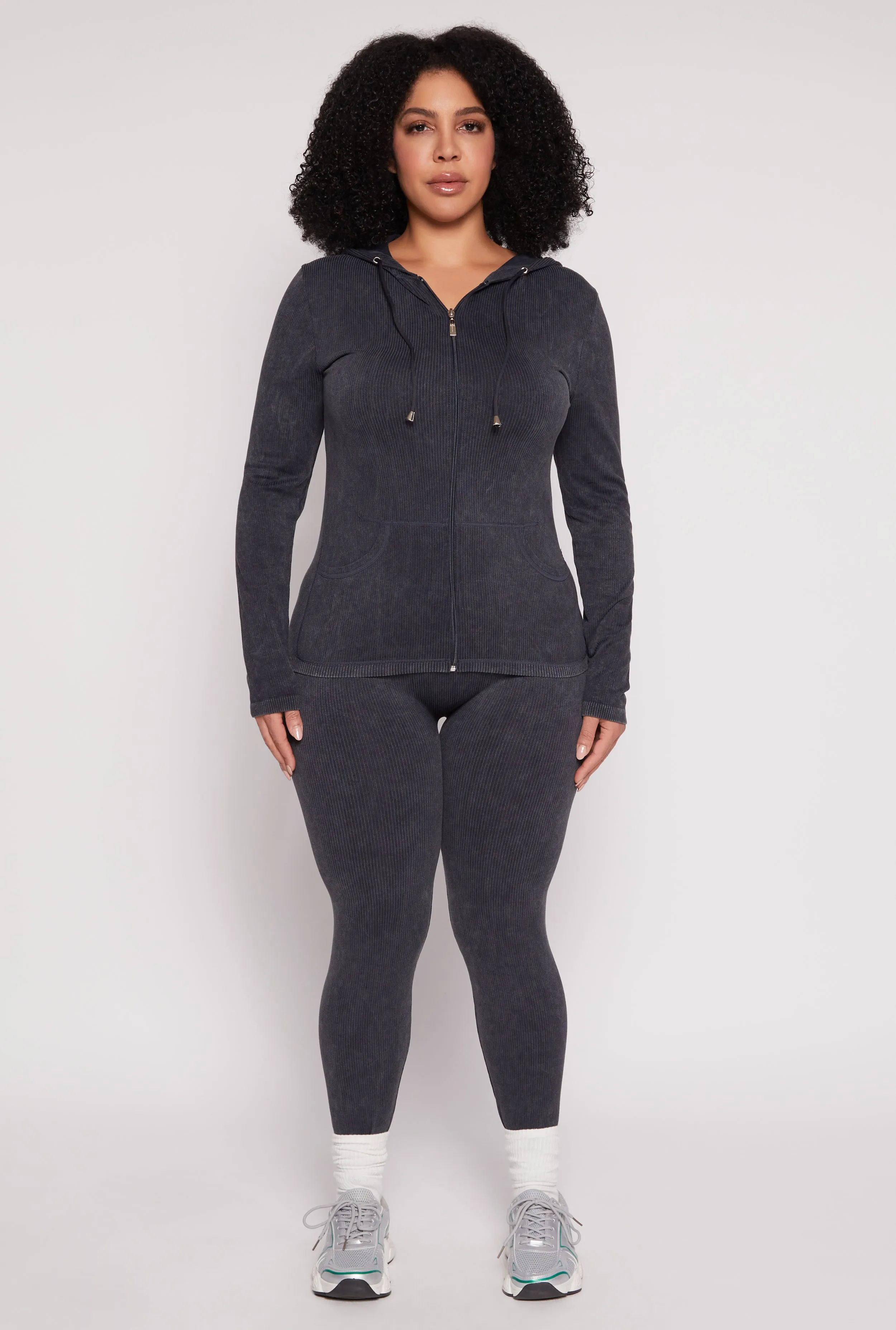 Plus Size Seamless Acid Wash Leggings sold by Rainbow