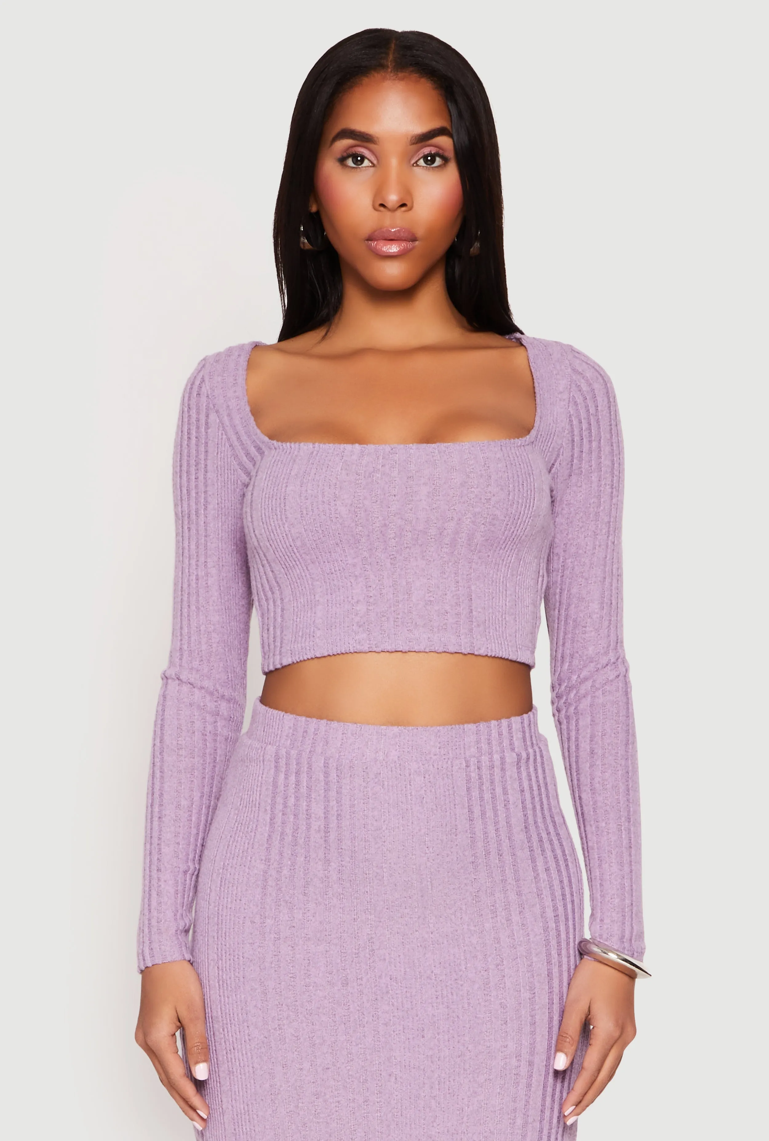Almost Famous Brushed Knit Crop Top sold by Rainbow
