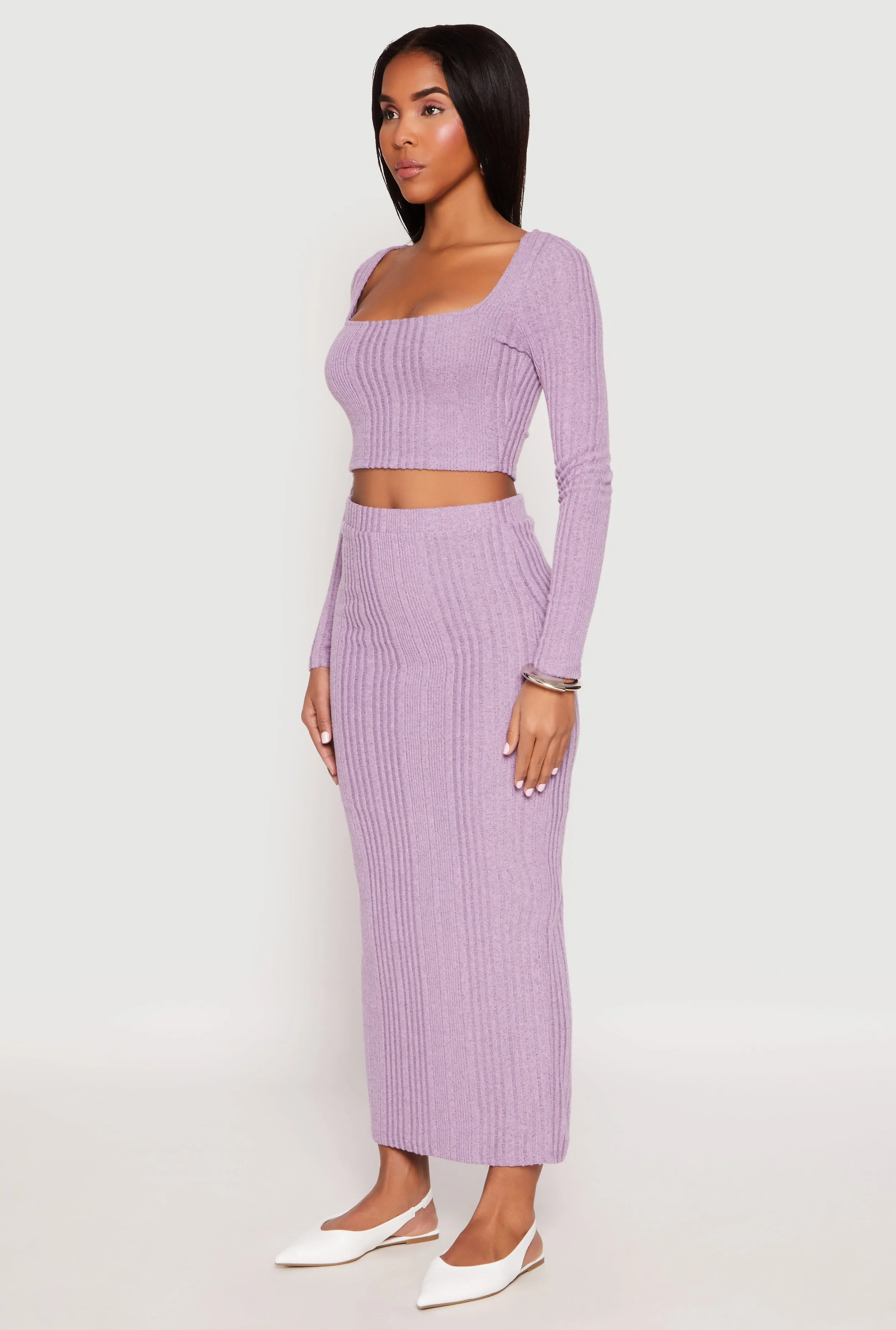 Almost Famous Brushed Knit Crop Top sold by Rainbow product image thumbnail 3