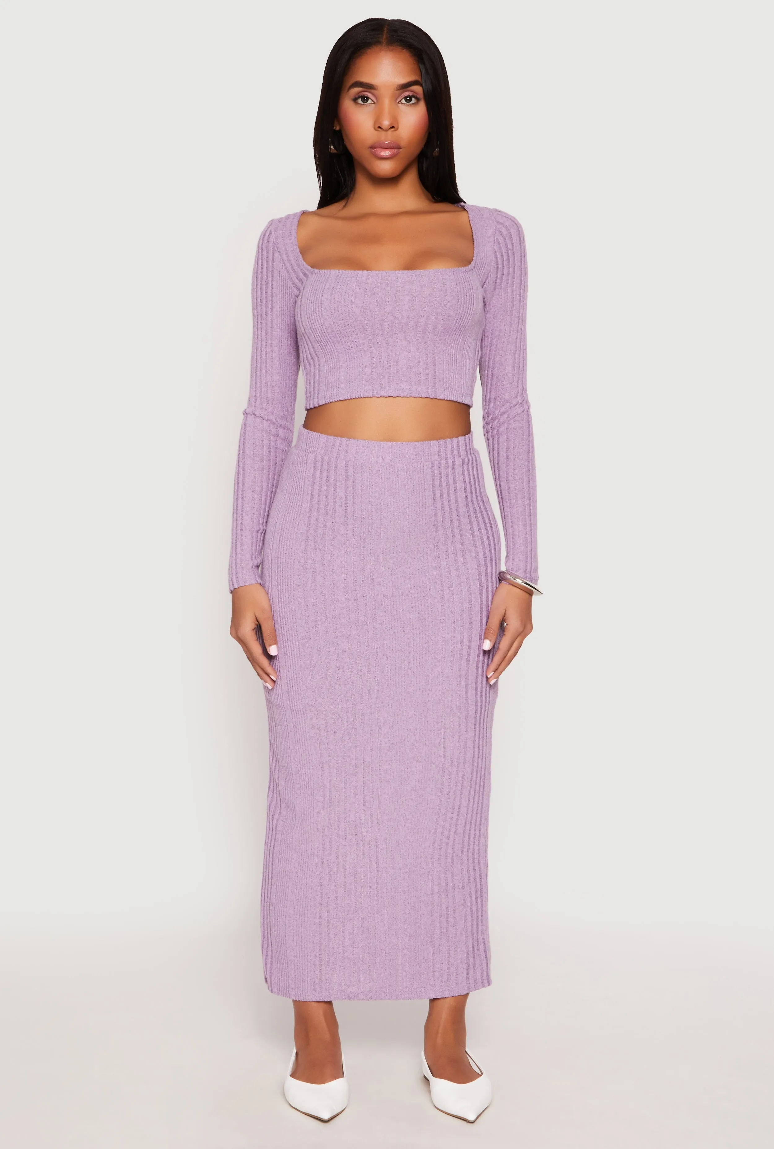 Almost Famous Brushed Knit Crop Top sold by Rainbow product image thumbnail 2