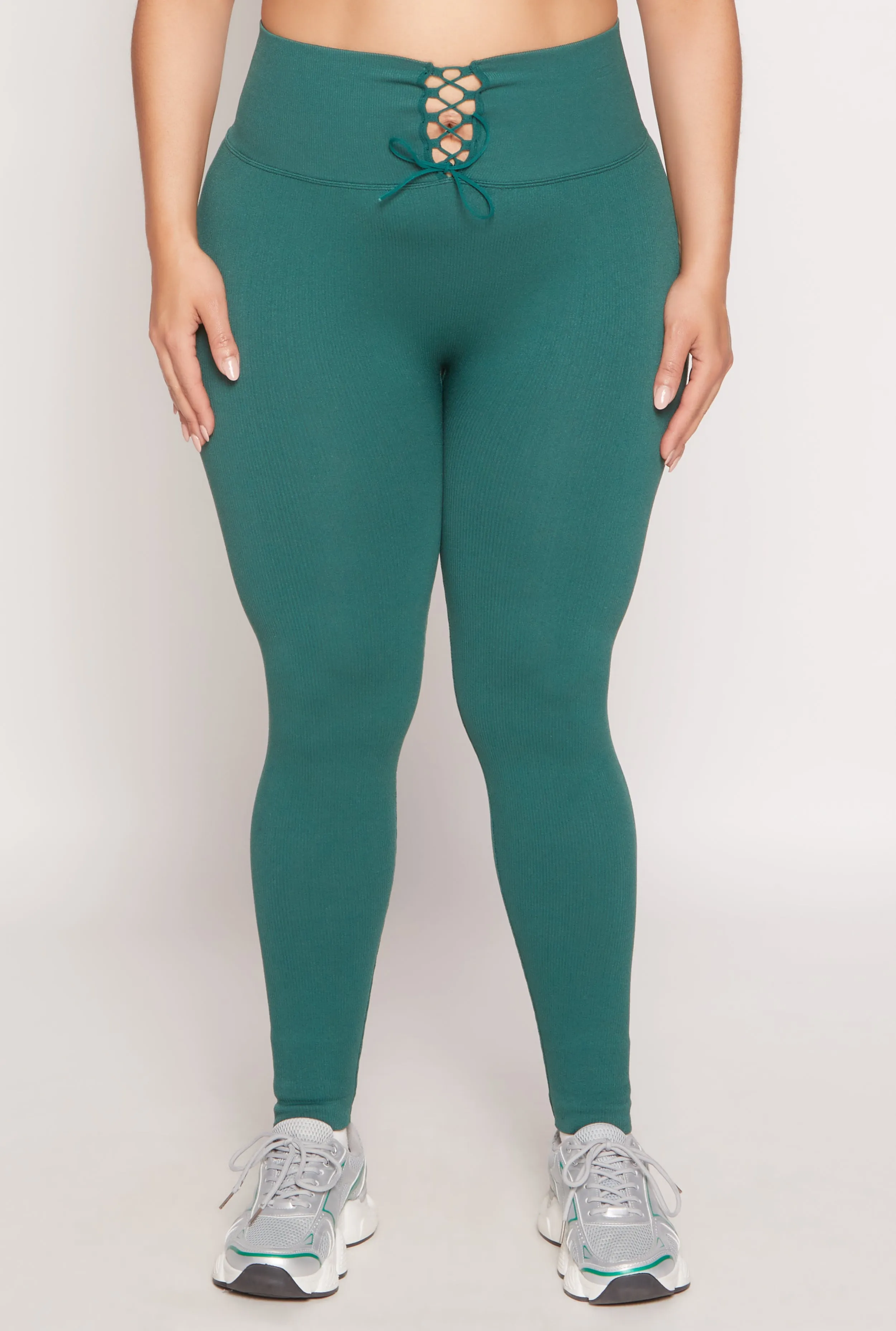 Plus Size Seamless Lace Up Leggings sold by Rainbow product image thumbnail 2