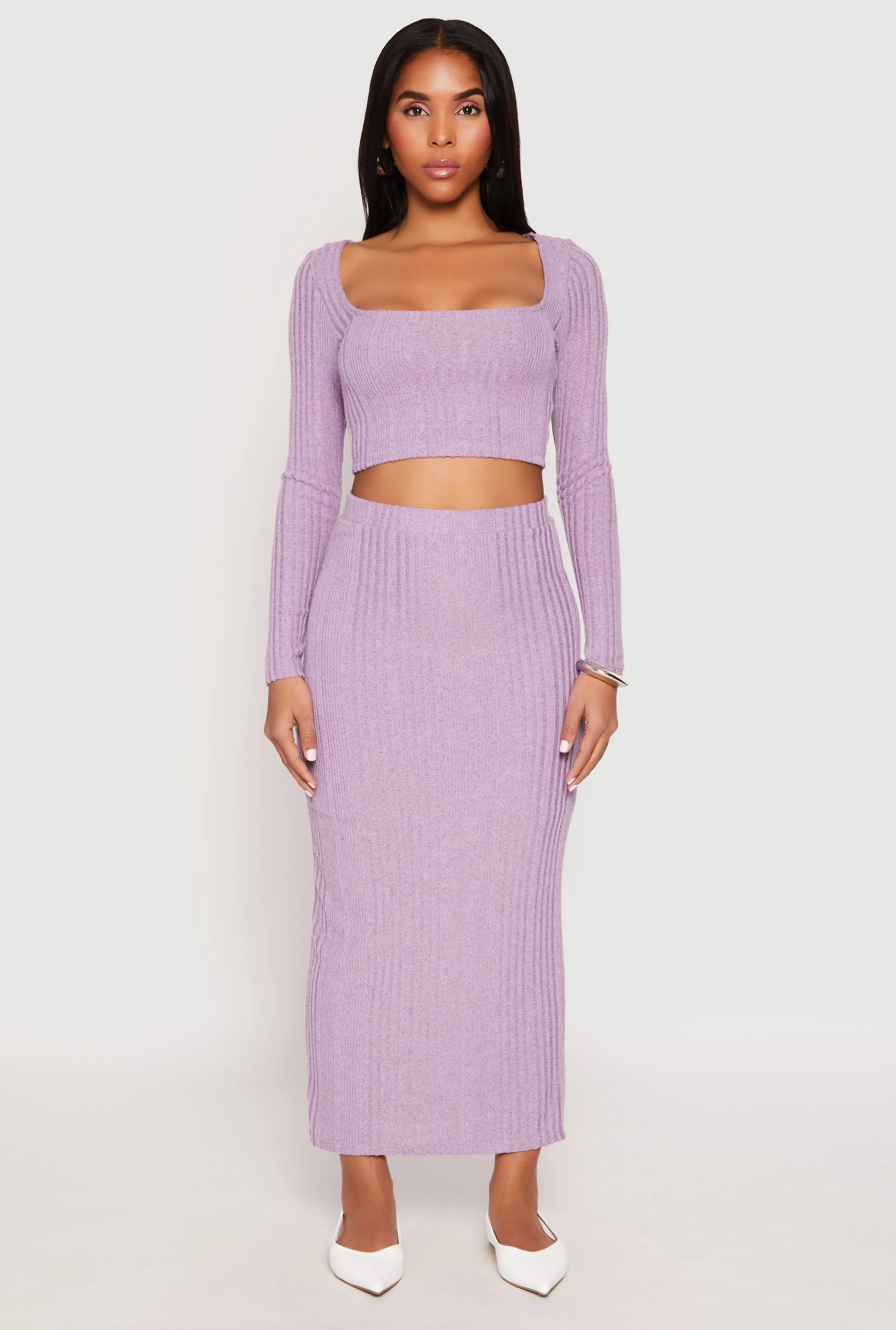 Almost Famous Brushed Knit Maxi Skirt sold by Rainbow