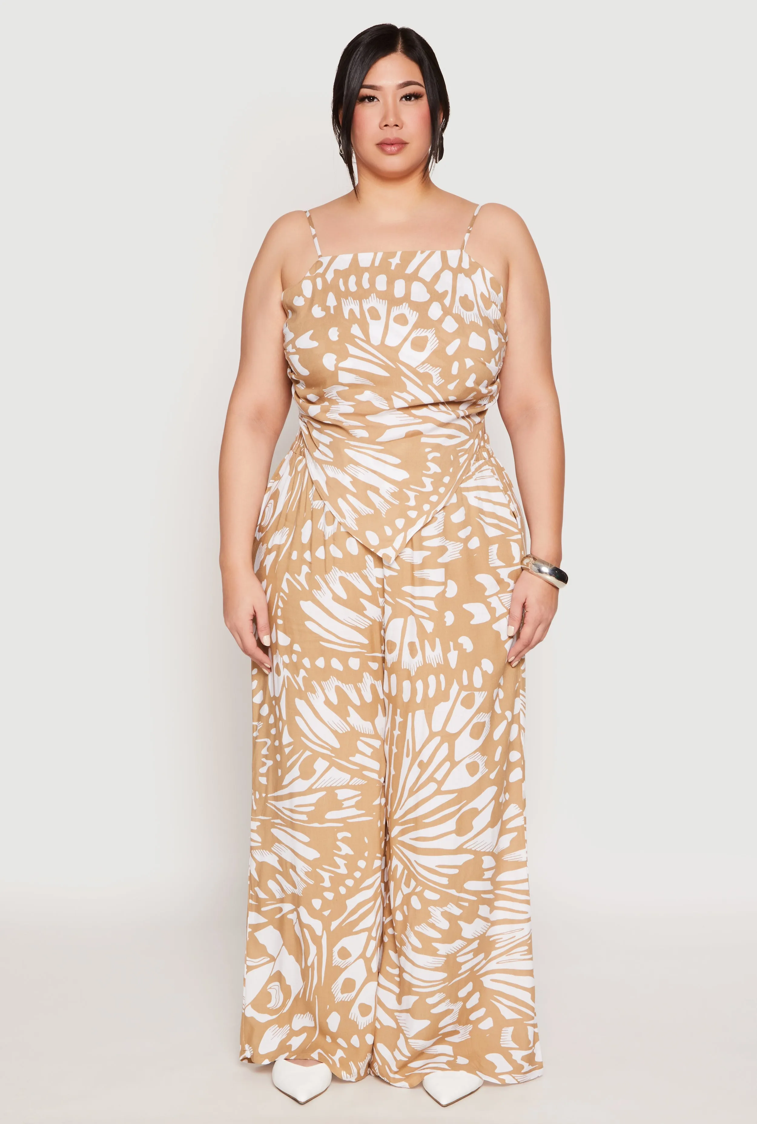 Plus Size Abstract Butterfly Print Hanky Hem Top sold by Rainbow product image thumbnail 2