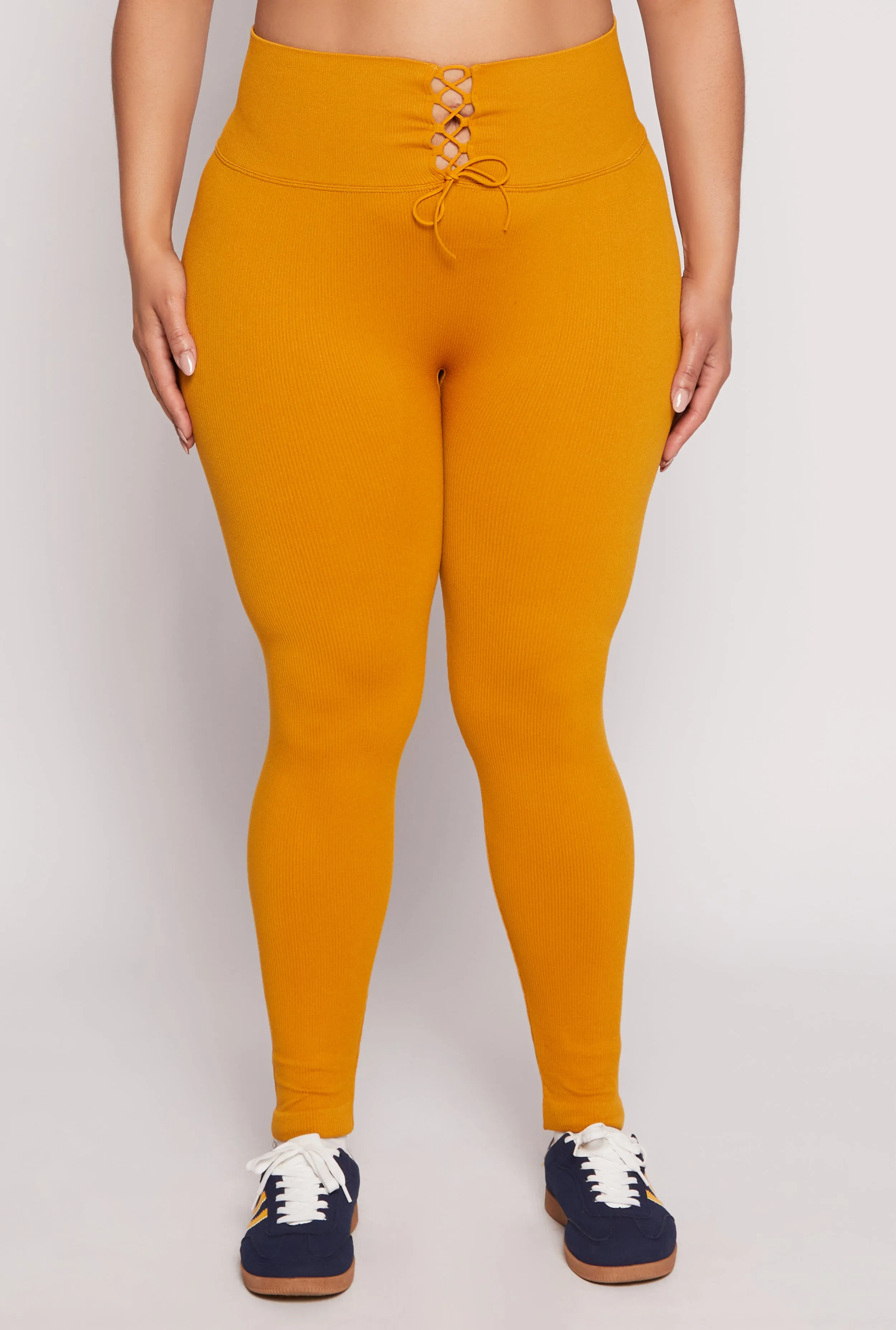 Plus Size Seamless Lace Up Leggings sold by Rainbow product image thumbnail 2