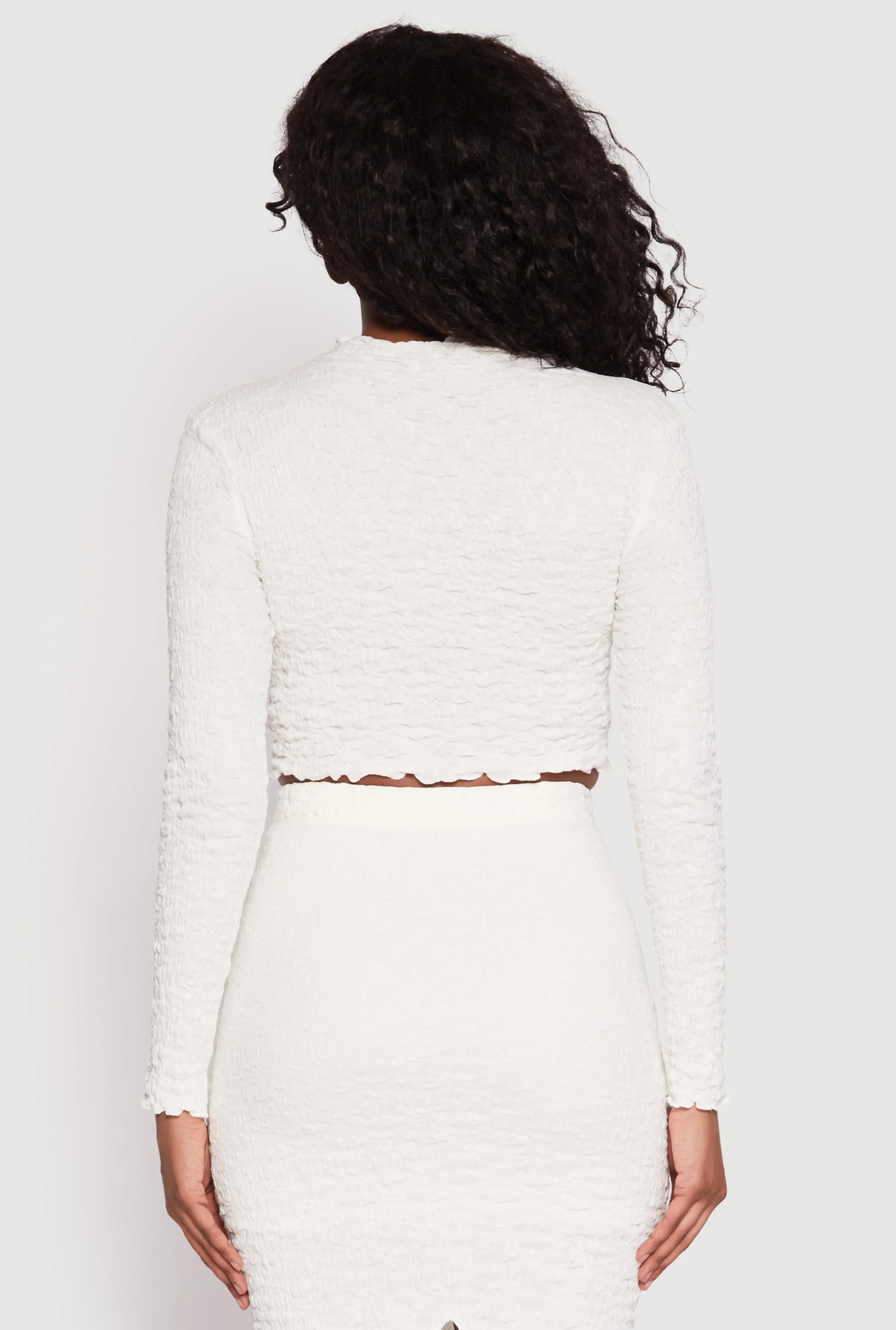 Almost Famous Textured Knit Crop Top sold by Rainbow product image thumbnail 5