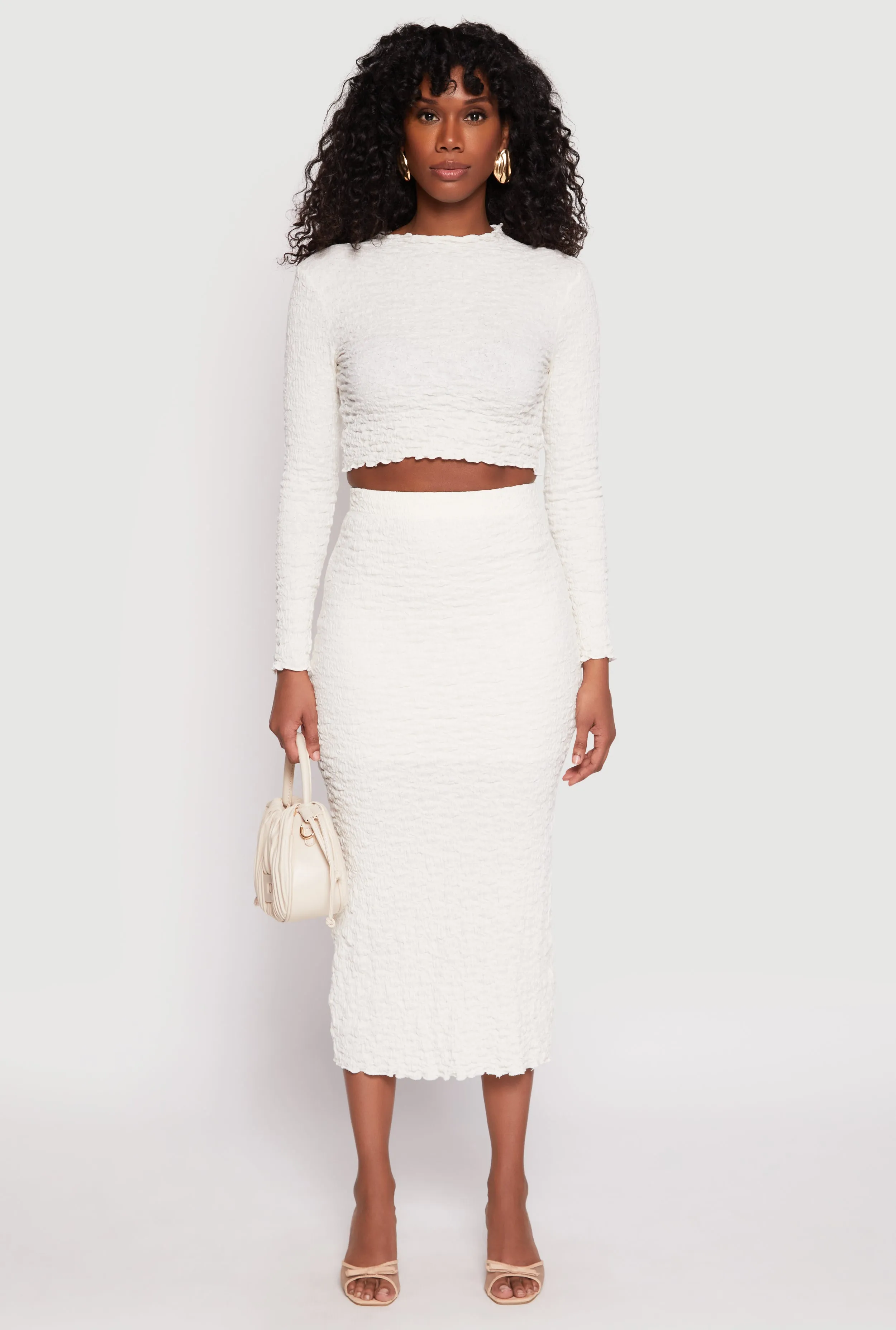 Almost Famous Textured Knit Crop Top sold by Rainbow product image thumbnail 2