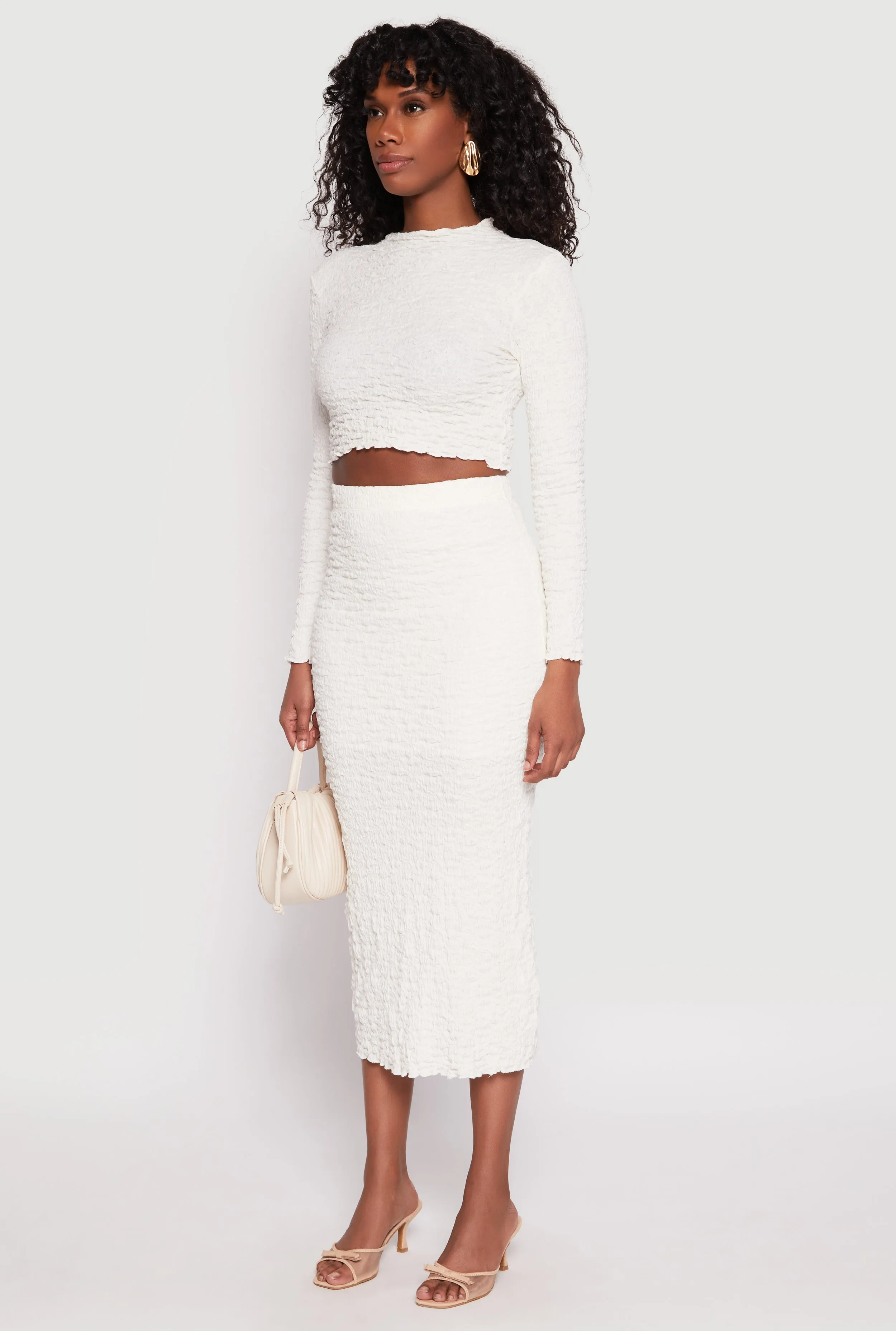 Almost Famous Textured Knit Crop Top sold by Rainbow product image thumbnail 3