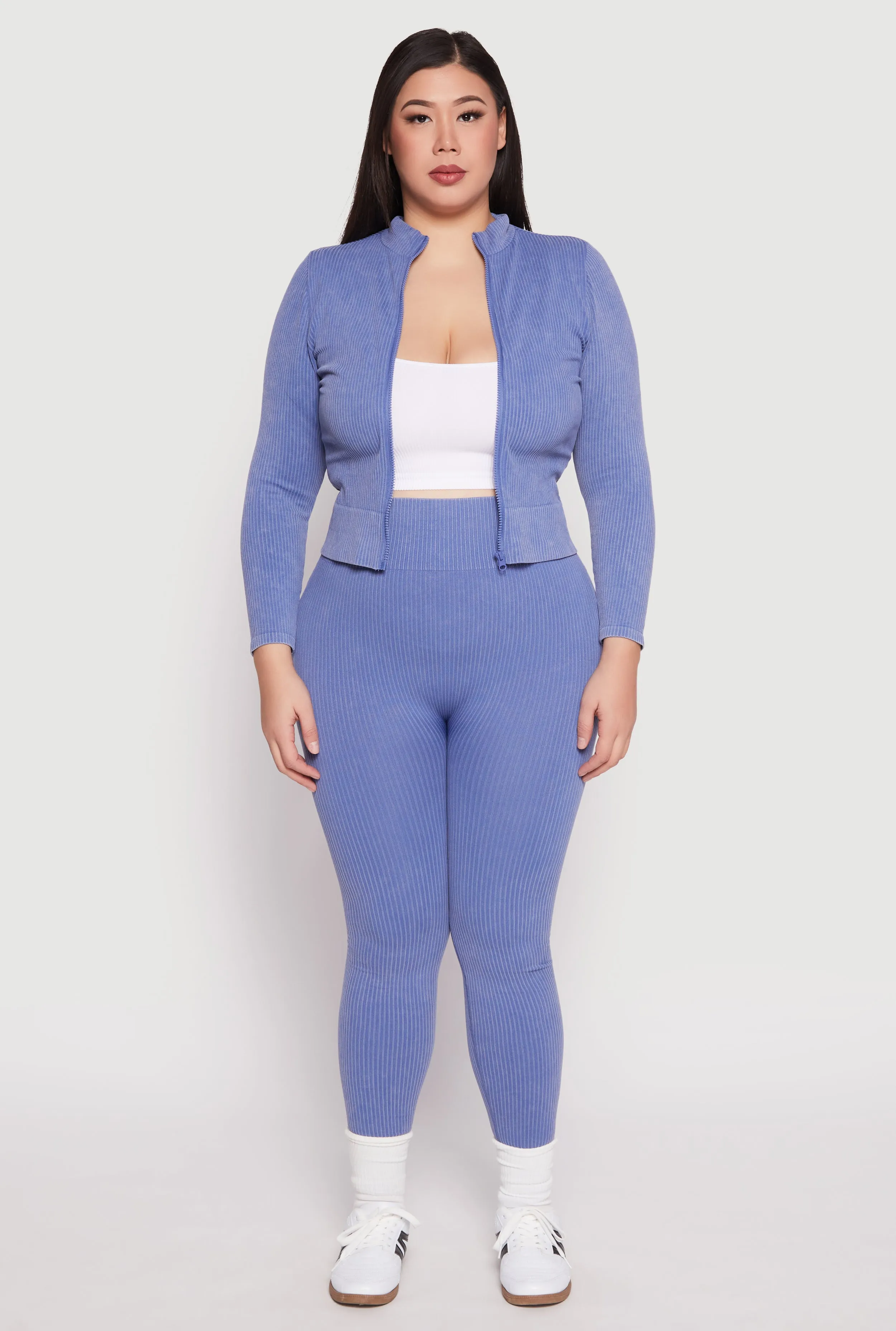 Plus Size Seamless Acid Wash High Waist Leggings sold by Rainbow