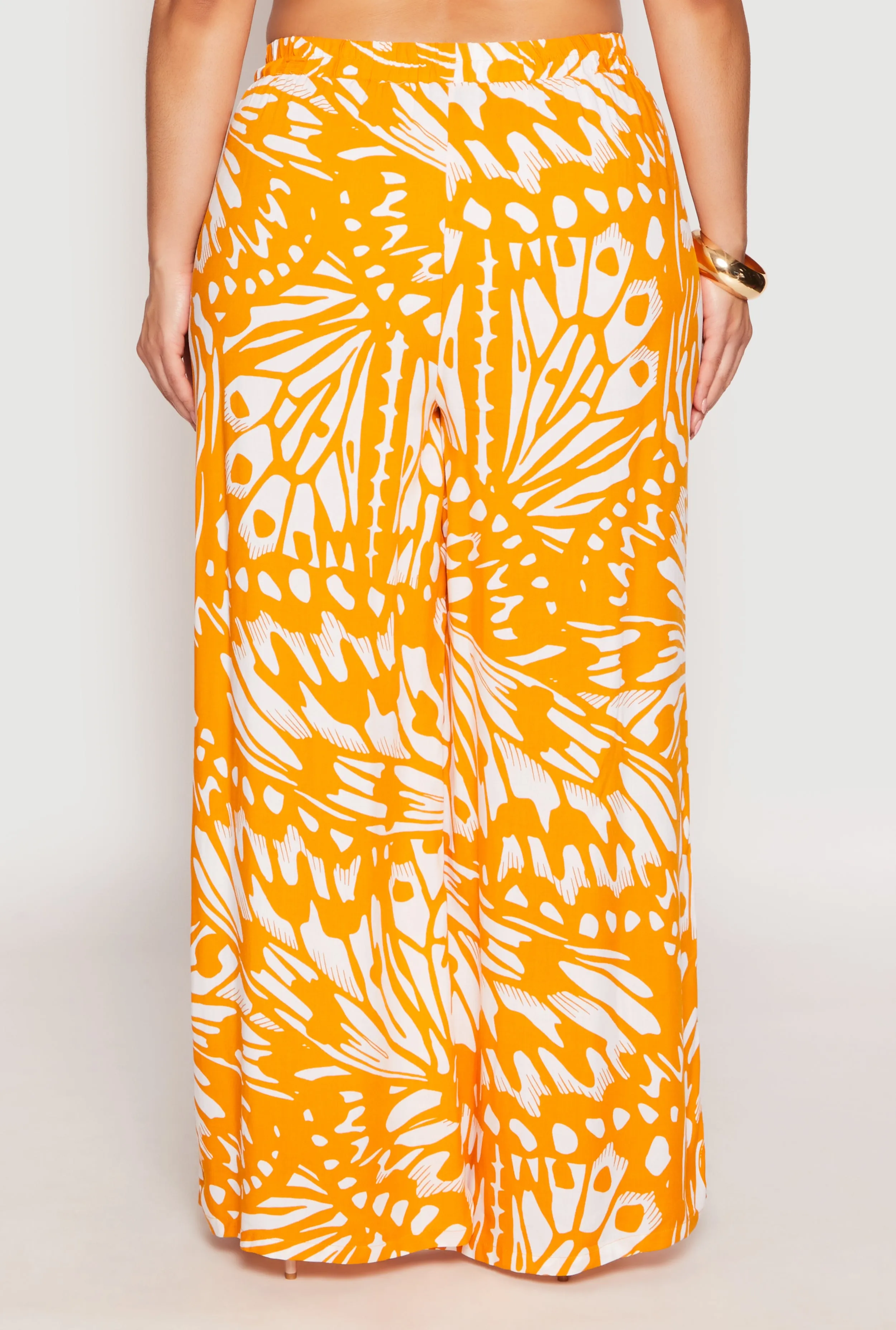 Plus Size Abstract Butterfly Print Palazzo Pants sold by Rainbow product image thumbnail 3