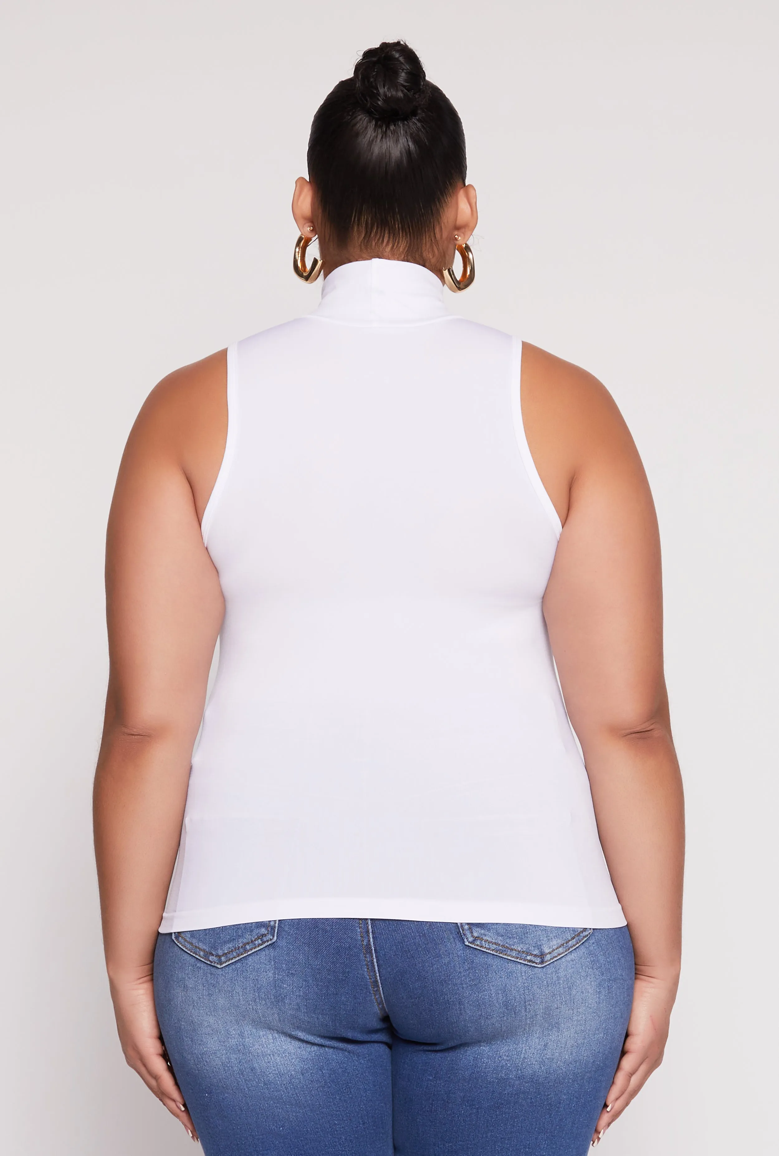 Plus Size Sleeveless Mock Neck Top sold by Rainbow product image thumbnail 5