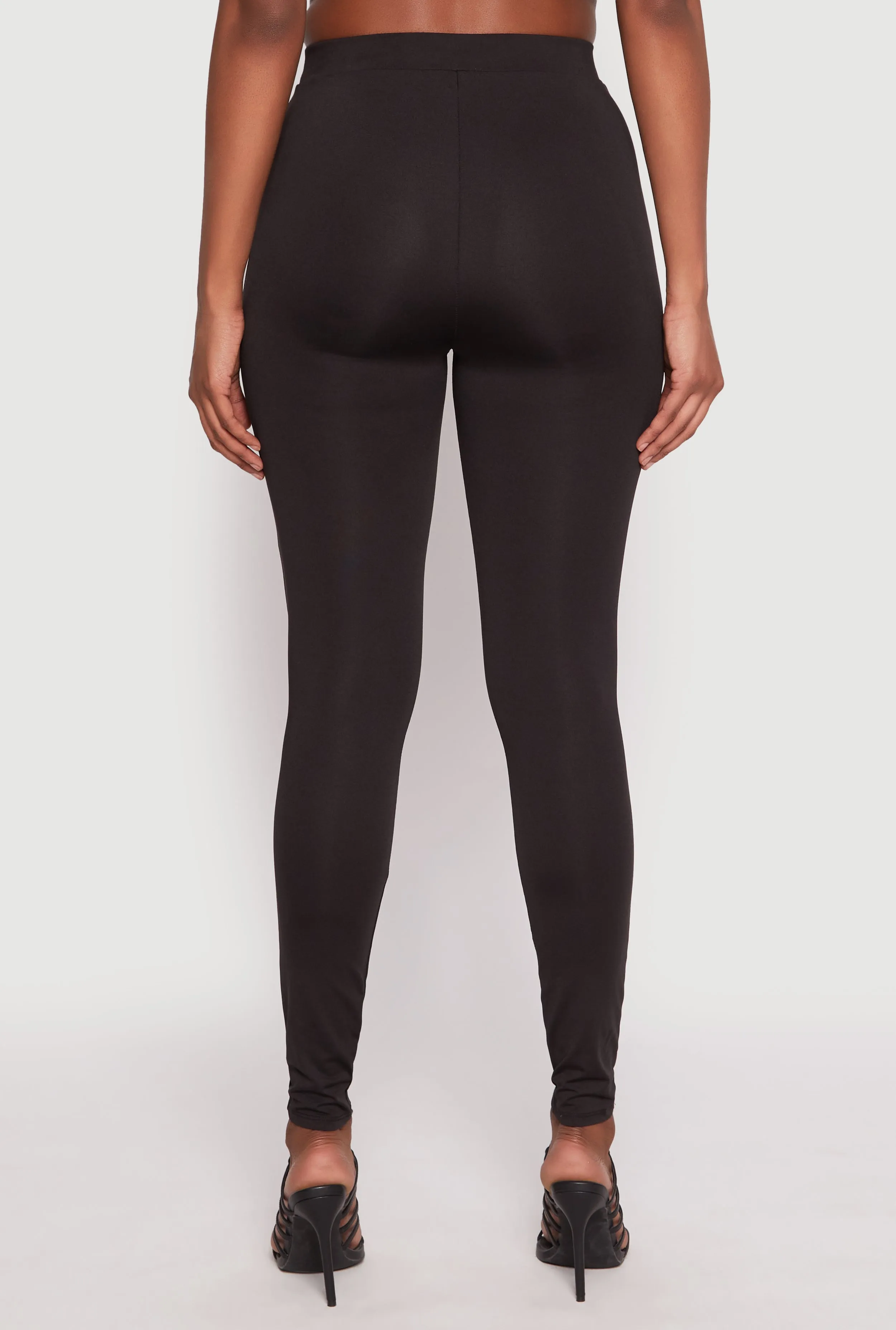 Solid High Waisted Leggings sold by Rainbow product image thumbnail 3