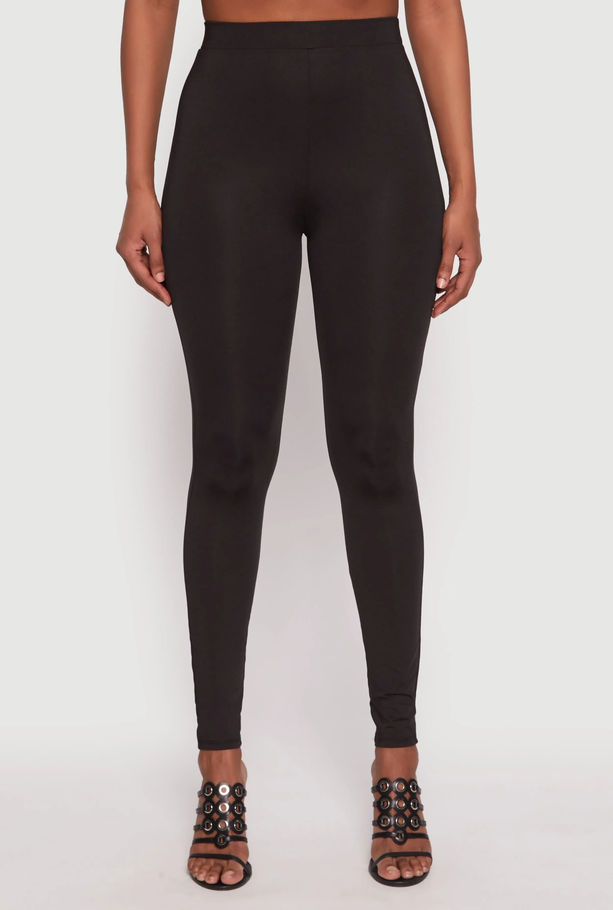 Solid High Waisted Leggings sold by Rainbow product image thumbnail 2