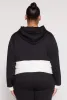 Plus Size Two Tone Trim Hooded Sweatshirt sold by Rainbow